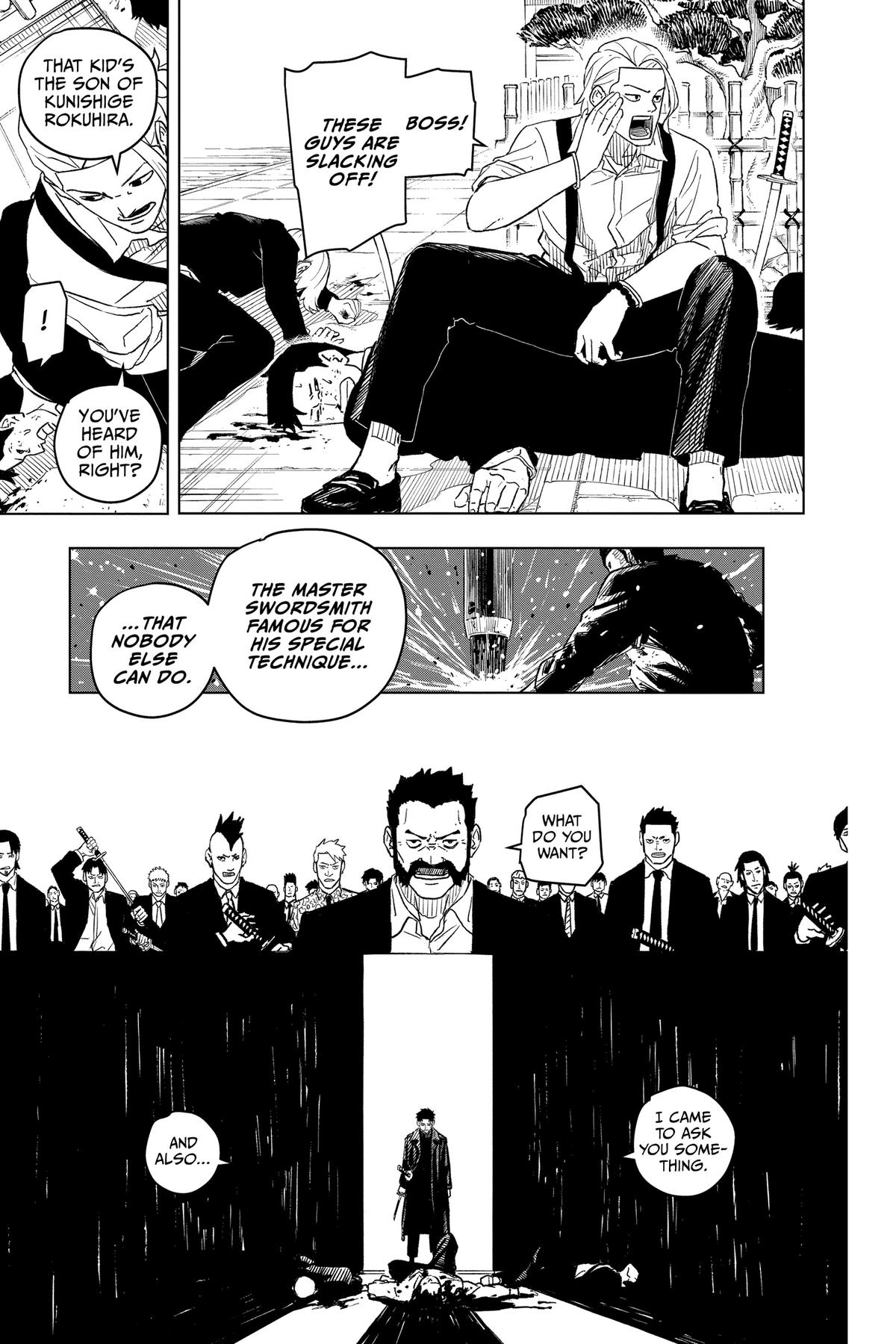 Kagurabachi Manga Chapter 1 page 49 - Mission scene