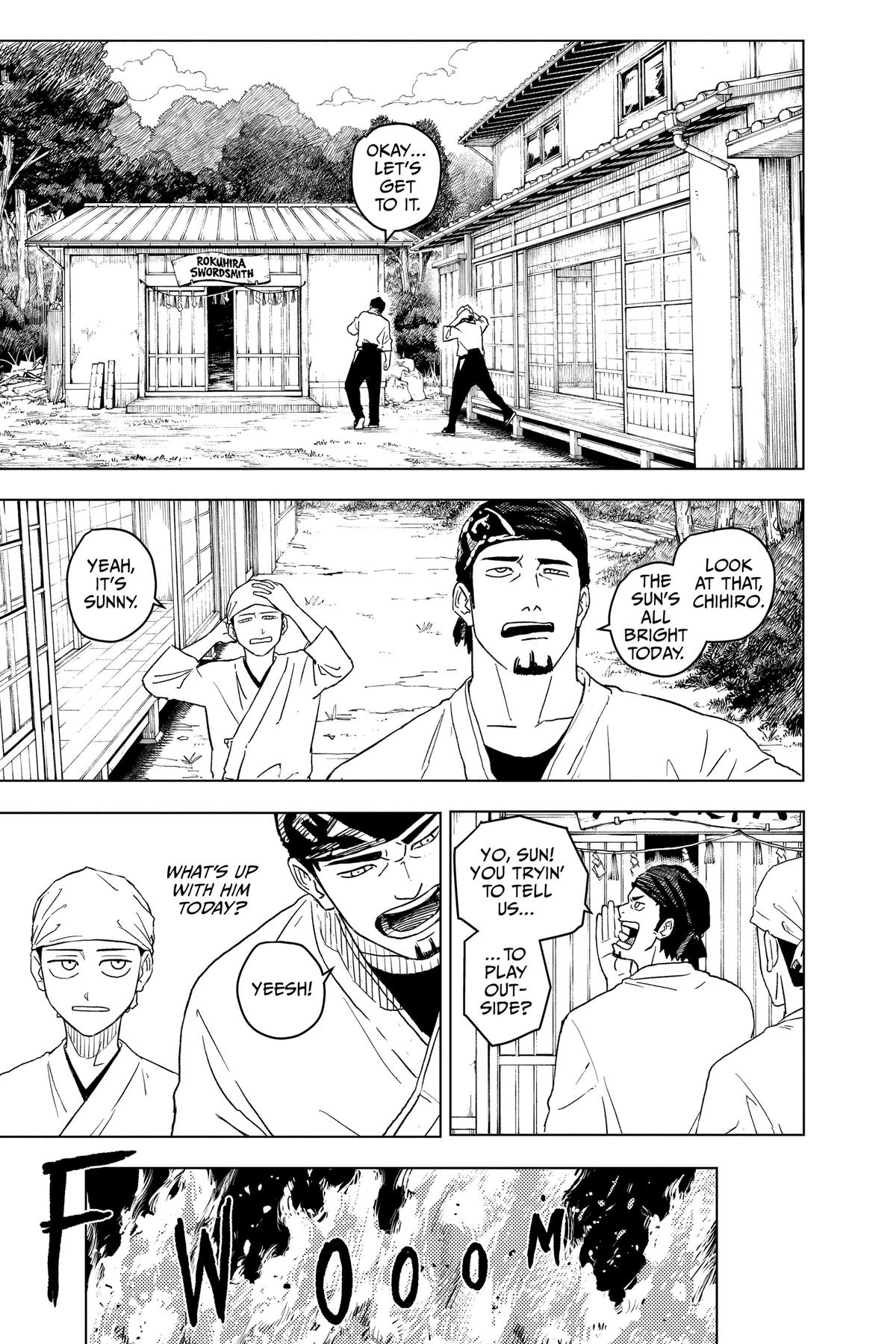 Kagurabachi Manga Chapter 1 page 9 - Mission scene