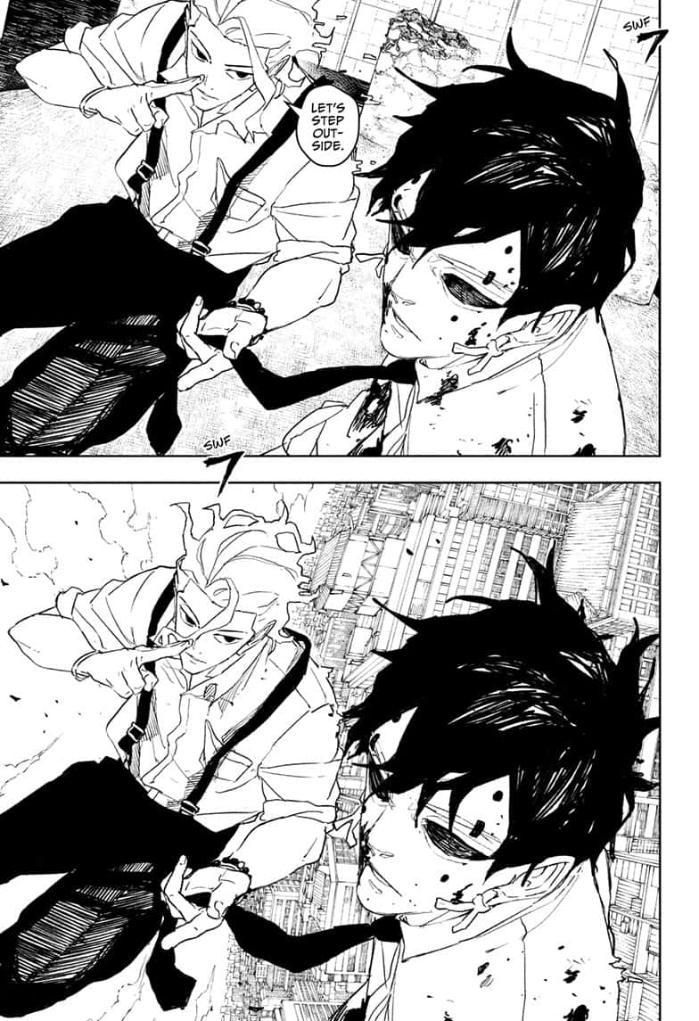 Kagurabachi Manga Chapter 101 page 15 - Safe Zone scene