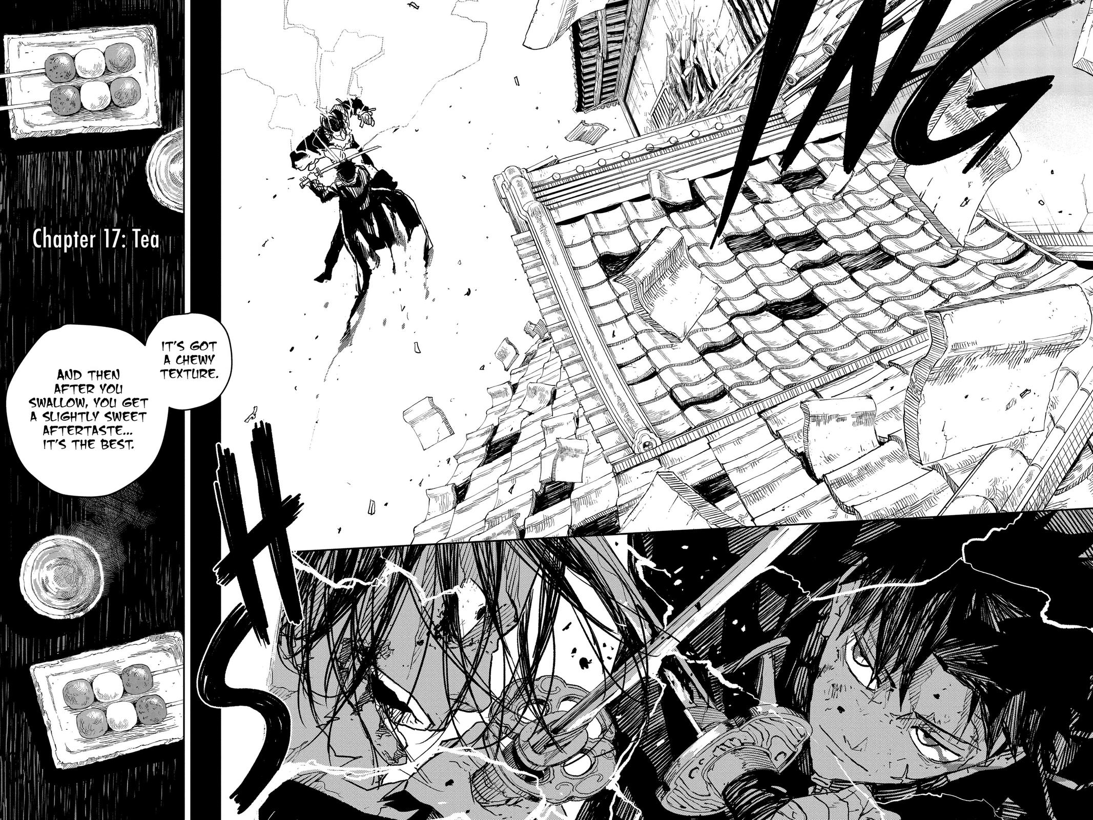 Kagurabachi Manga Chapter 17 page 2 - Tea scene