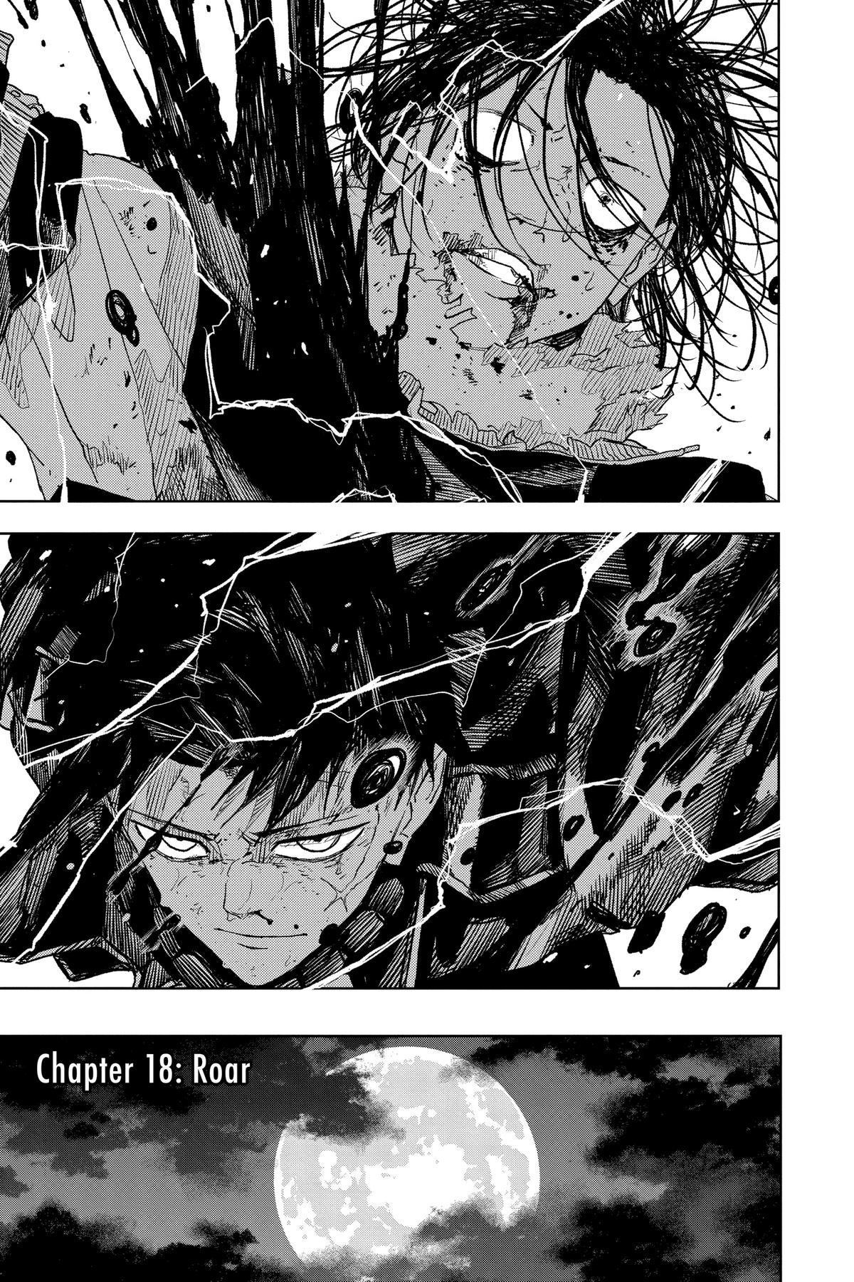 Kagurabachi Manga Chapter 18 page 1 - Roar scene