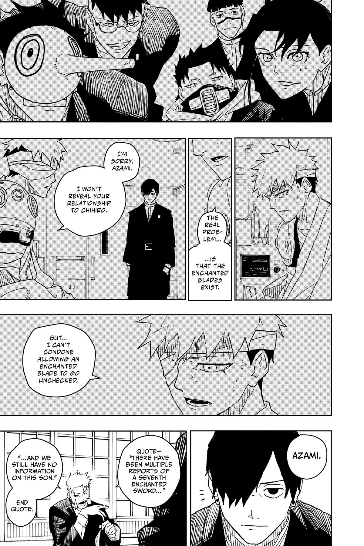 Kagurabachi Manga Chapter 18 page 15 - Roar scene