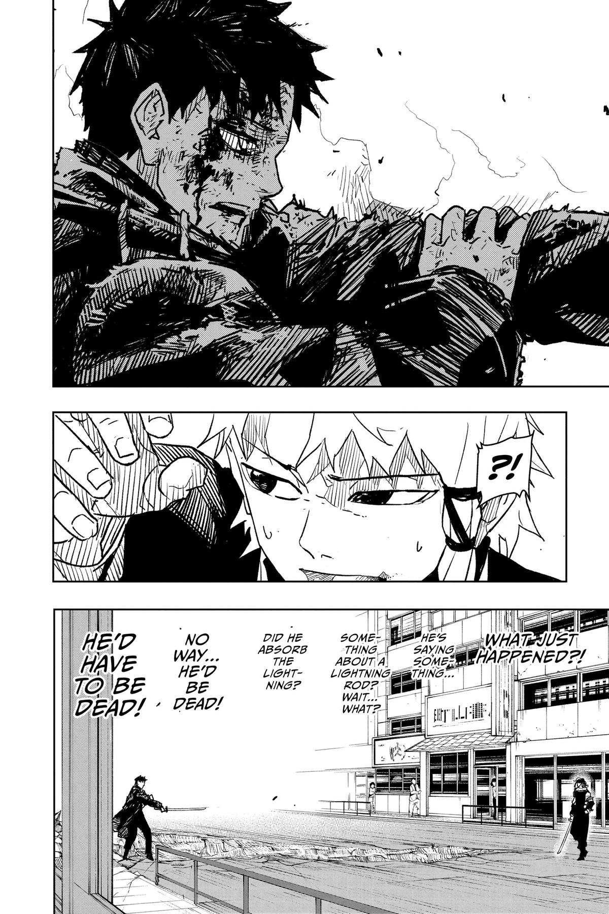 Kagurabachi Manga Chapter 19 page 11 - Knight of Darkness scene