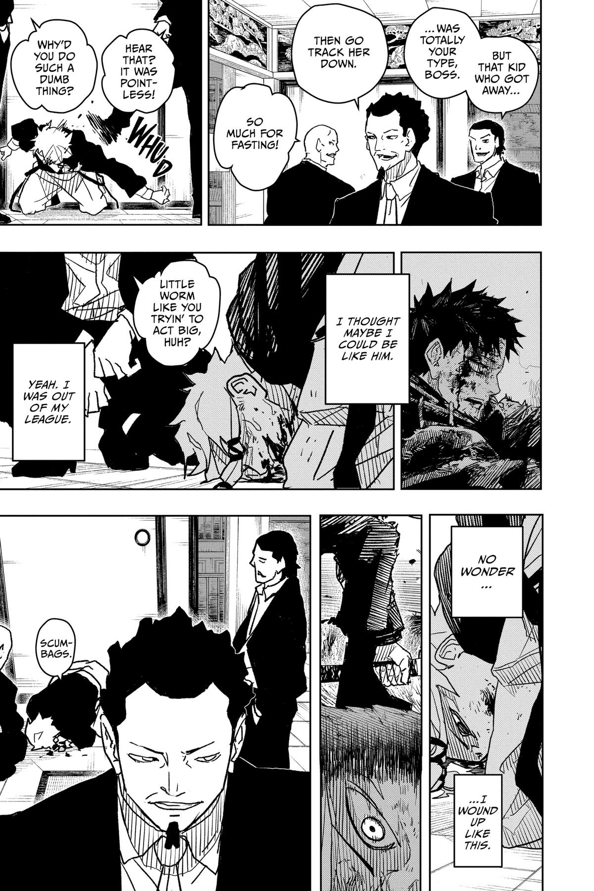 Kagurabachi Manga Chapter 19 page 16 - Knight of Darkness scene