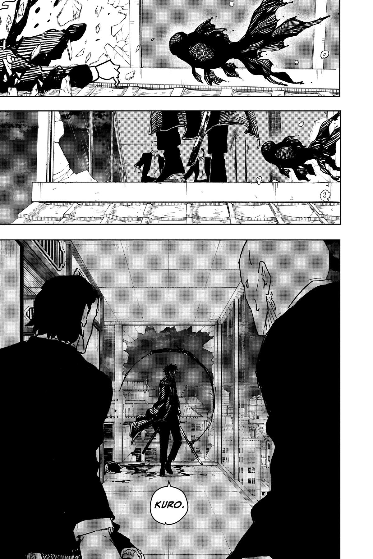 Kagurabachi Manga Chapter 19 page 20 - Knight of Darkness scene