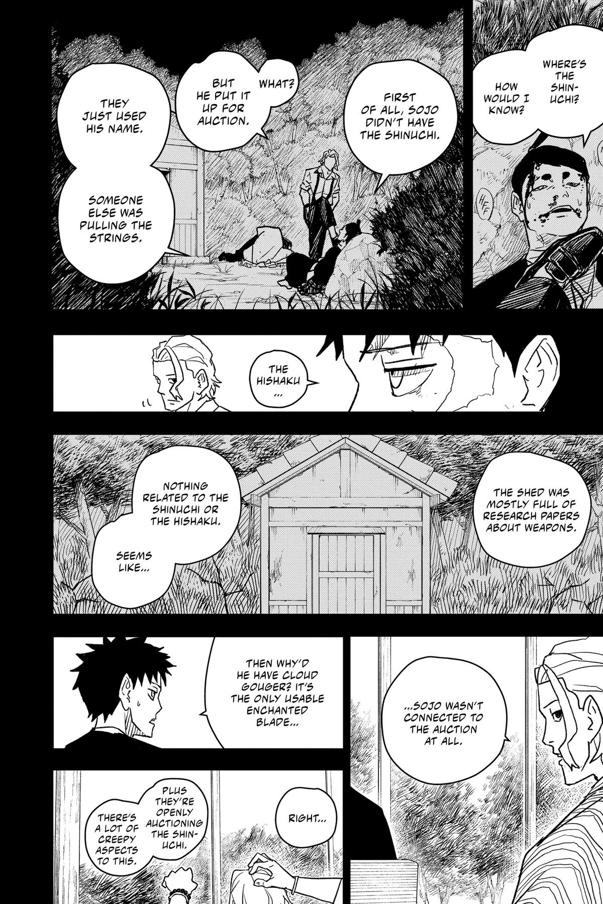 Kagurabachi Manga Chapter 19 page 23 - Knight of Darkness scene