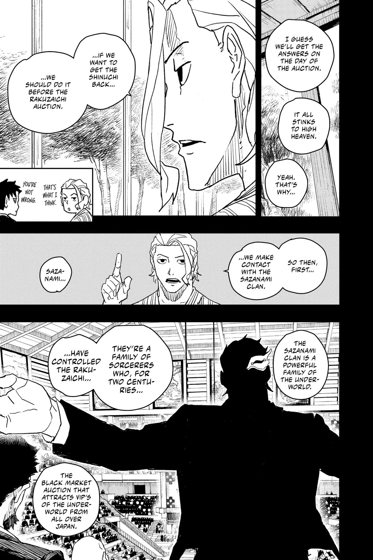 Kagurabachi Manga Chapter 19 page 24 - Knight of Darkness scene