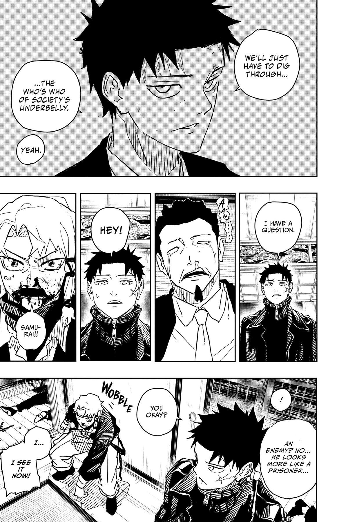 Kagurabachi Manga Chapter 19 page 26 - Knight of Darkness scene