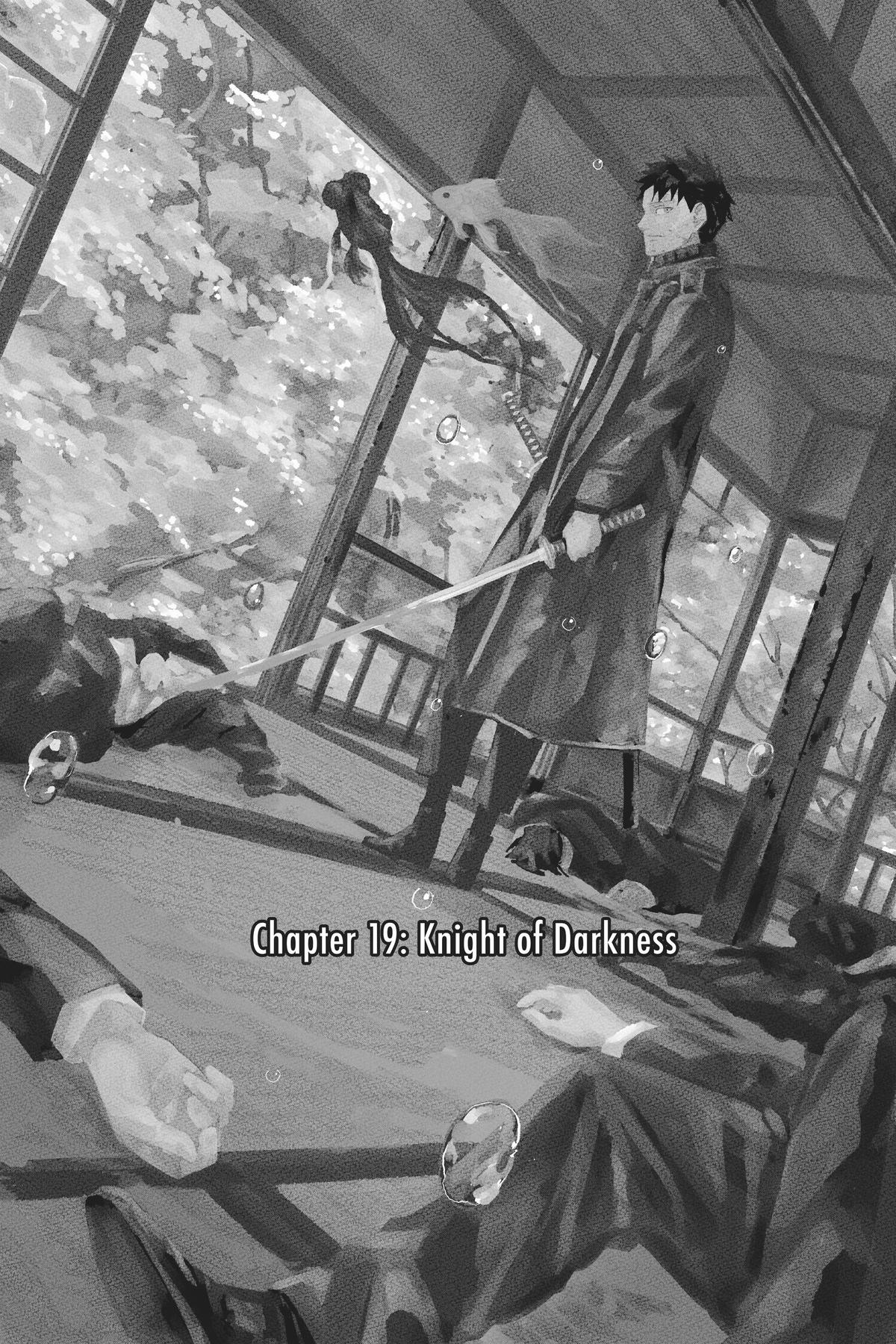 Kagurabachi Manga Chapter 19 page 8 - Knight of Darkness scene
