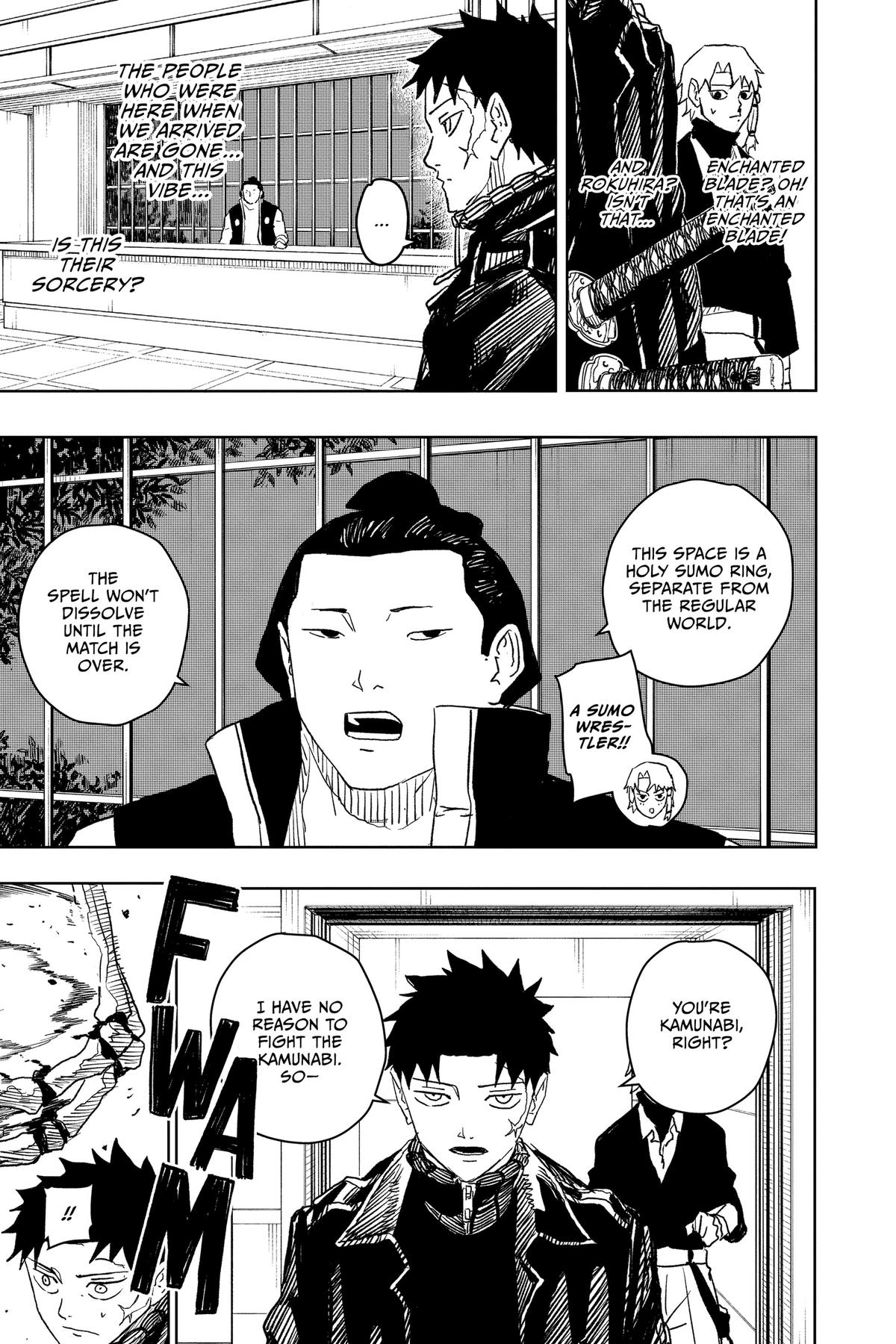 Kagurabachi Manga Chapter 20 page 11 - The Kamunabi's Weapon scene