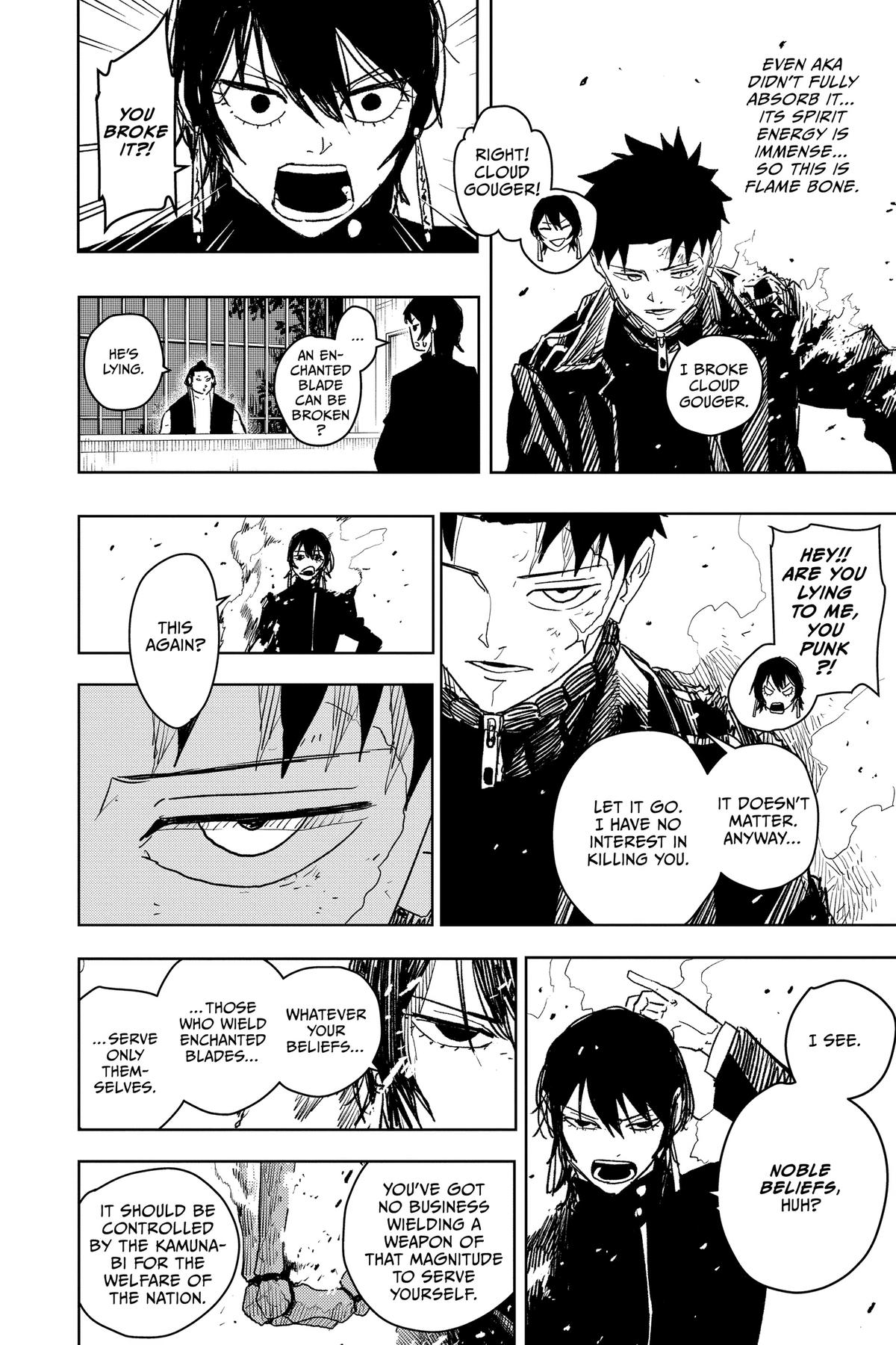 Kagurabachi Manga Chapter 20 page 13 - The Kamunabi's Weapon scene