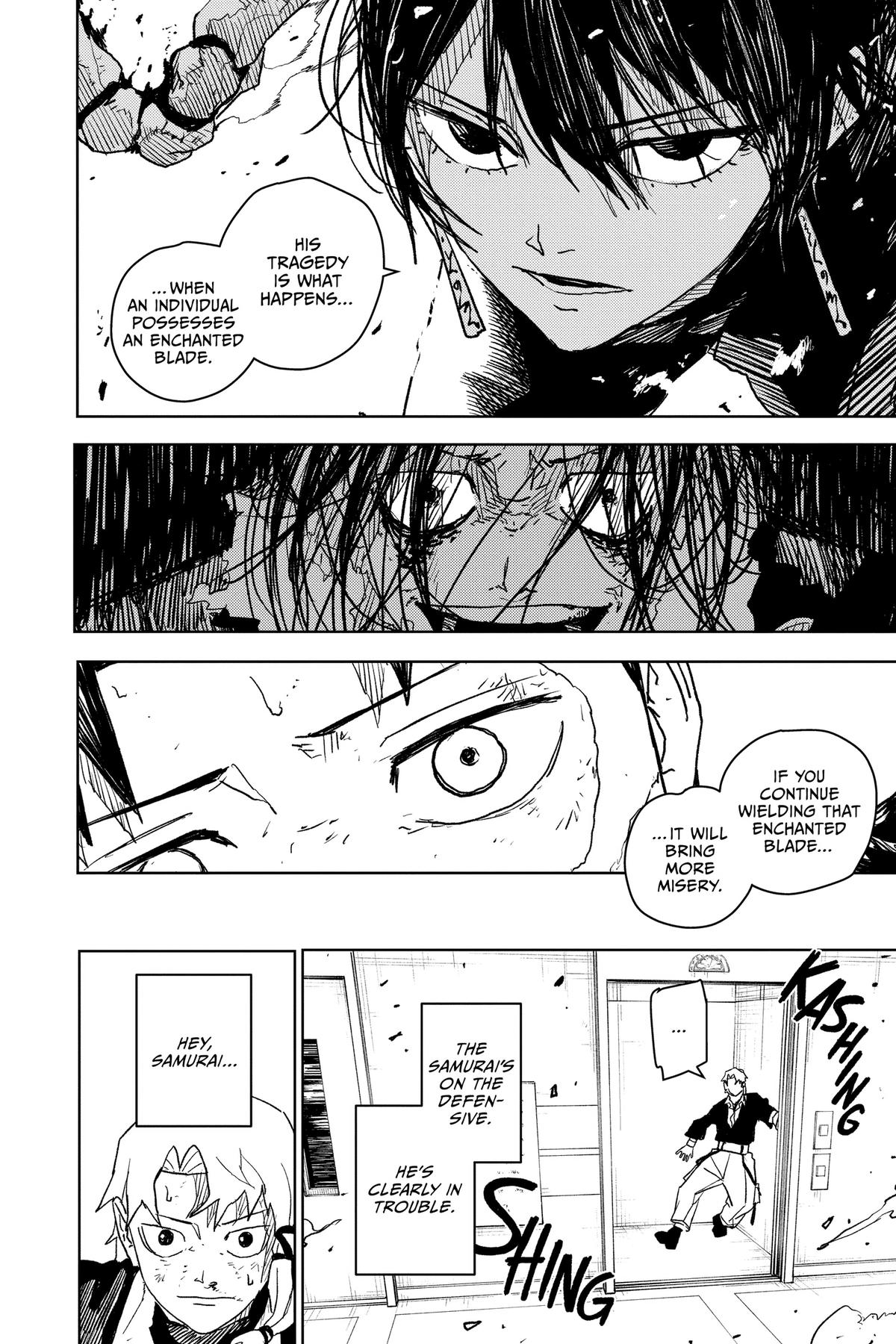 Kagurabachi Manga Chapter 20 page 15 - The Kamunabi's Weapon scene