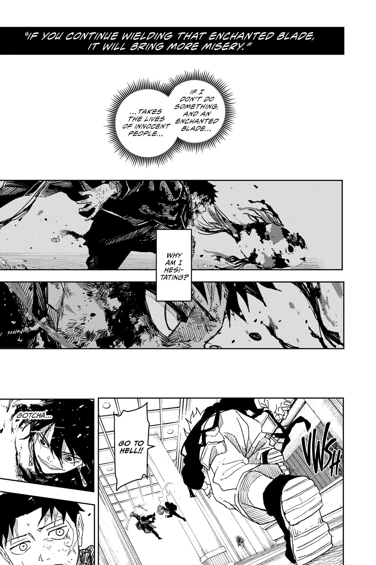 Kagurabachi Manga Chapter 20 page 16 - The Kamunabi's Weapon scene