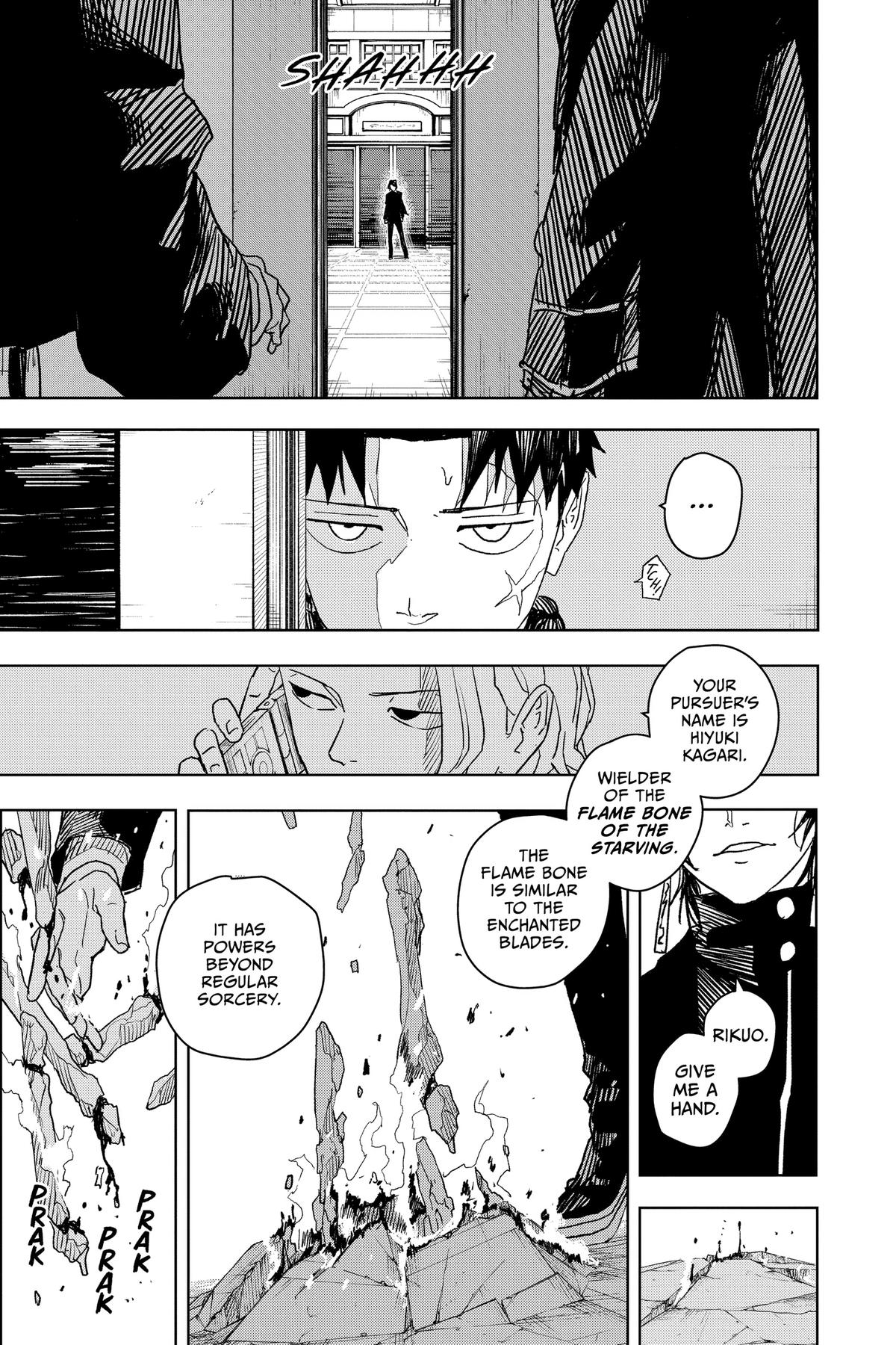 Kagurabachi Manga Chapter 20 page 9 - The Kamunabi's Weapon scene