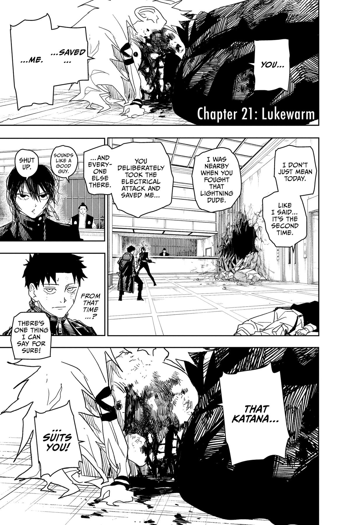 Kagurabachi Manga Chapter 21 page 1 - Lukewarm scene