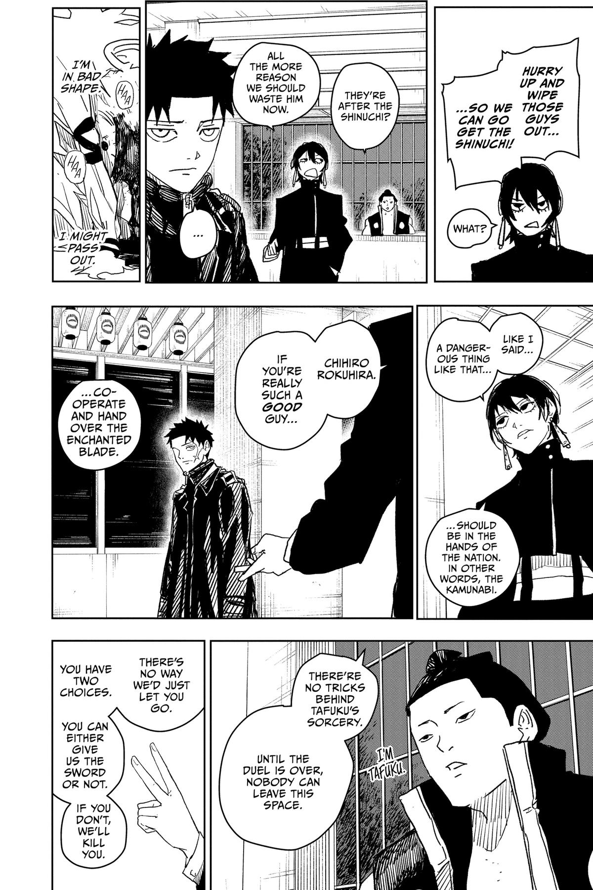 Kagurabachi Manga Chapter 21 page 2 - Lukewarm scene