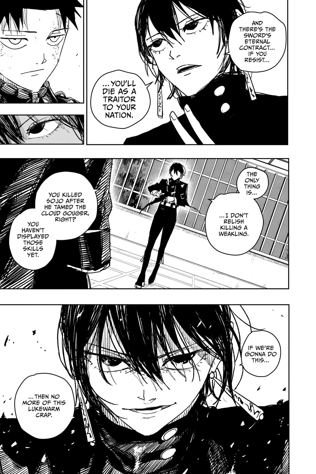 Kagurabachi Manga Chapter 21 page 3 - Lukewarm scene