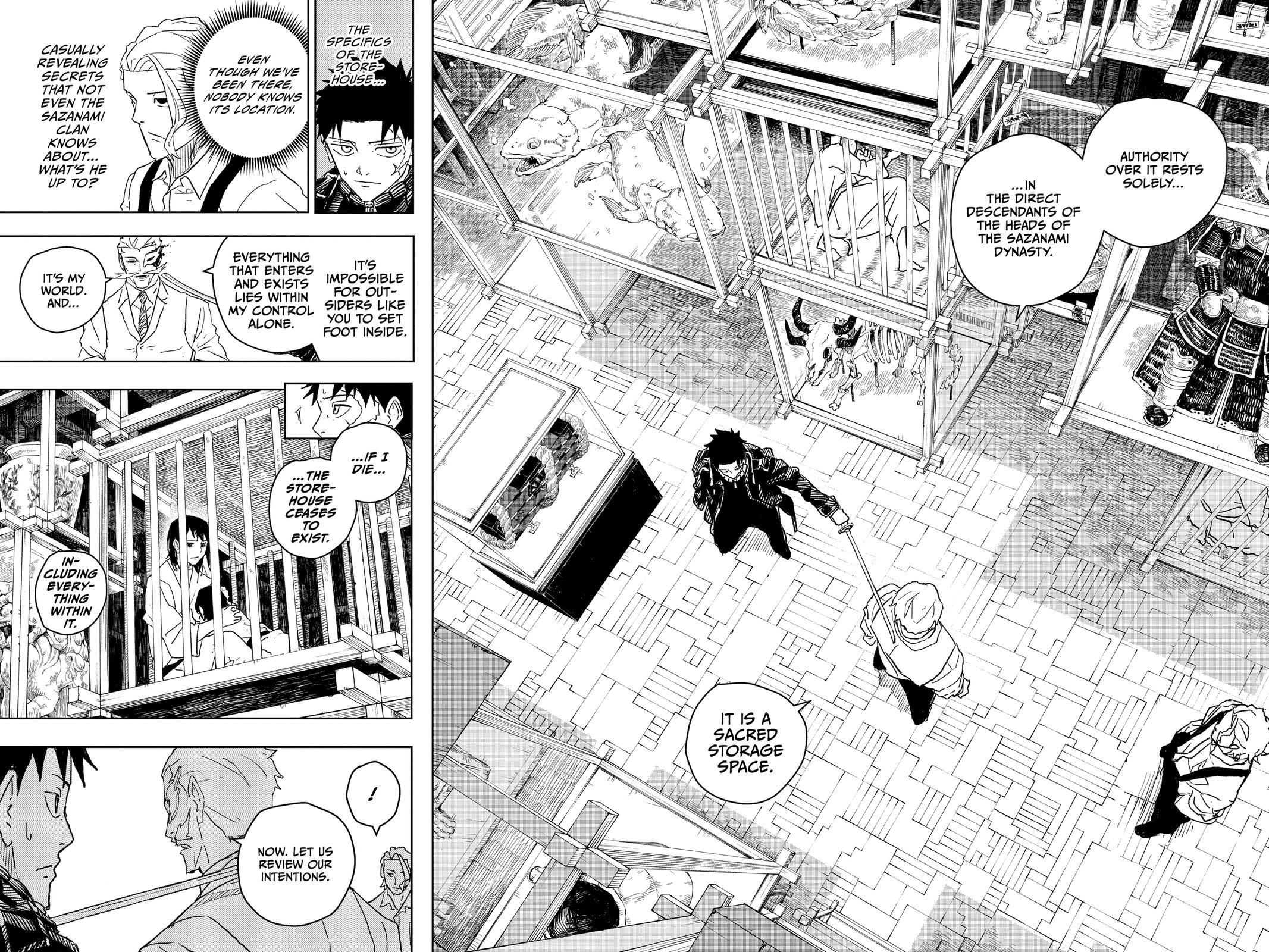 Kagurabachi Manga Chapter 23 page 12 - Storehouse scene