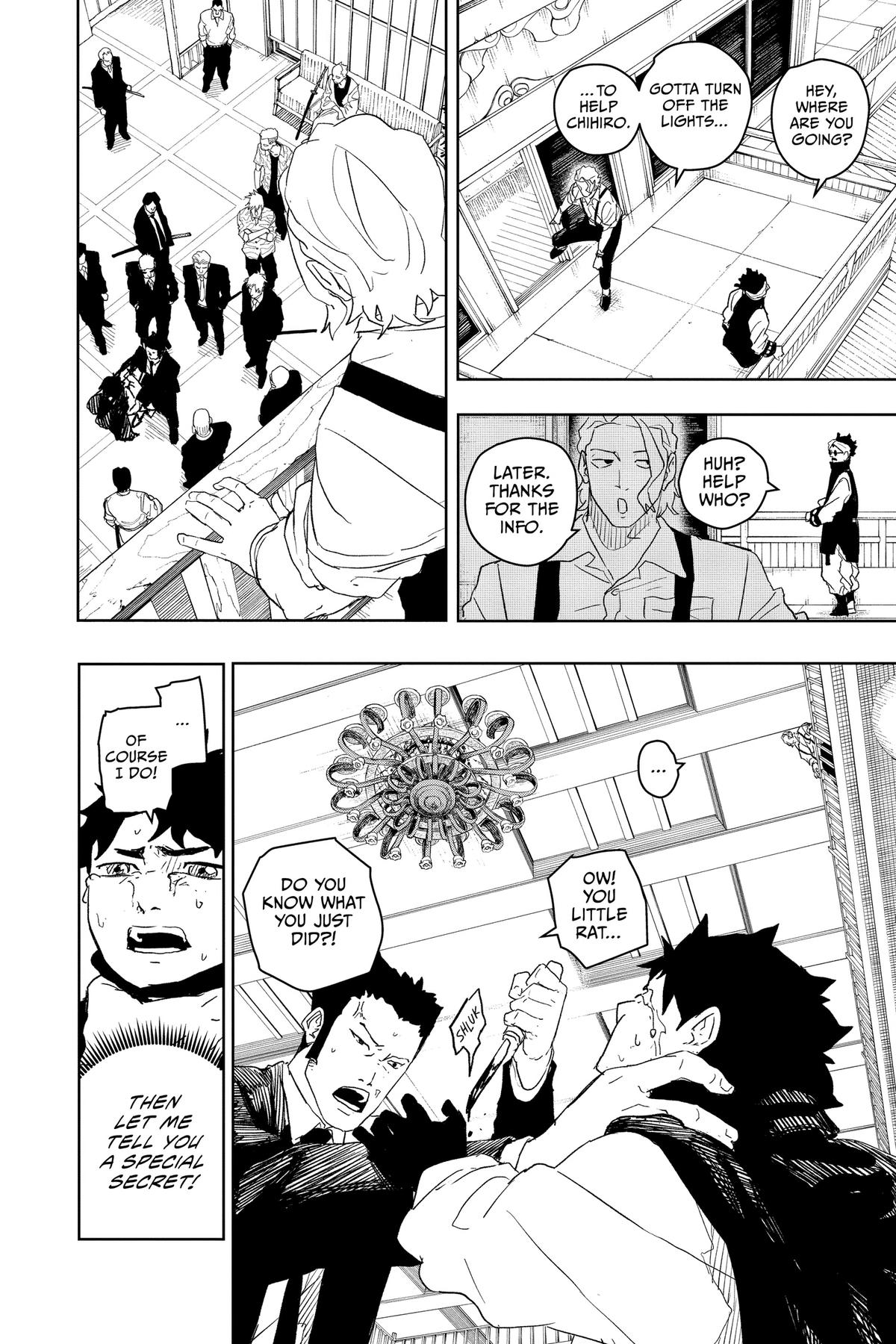 Kagurabachi Manga Chapter 27 page 12 - Mr. Inazuma scene