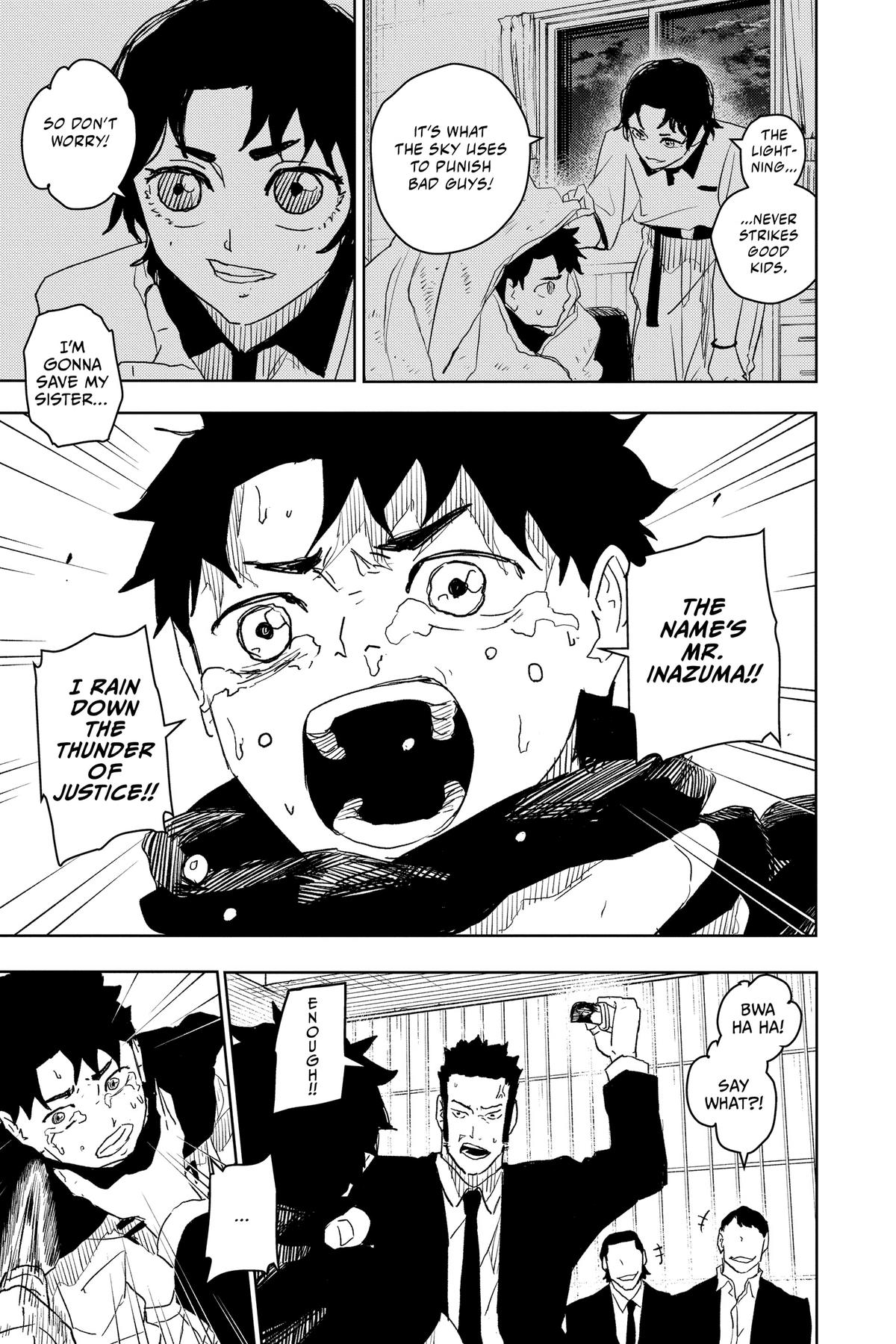 Kagurabachi Manga Chapter 27 page 13 - Mr. Inazuma scene