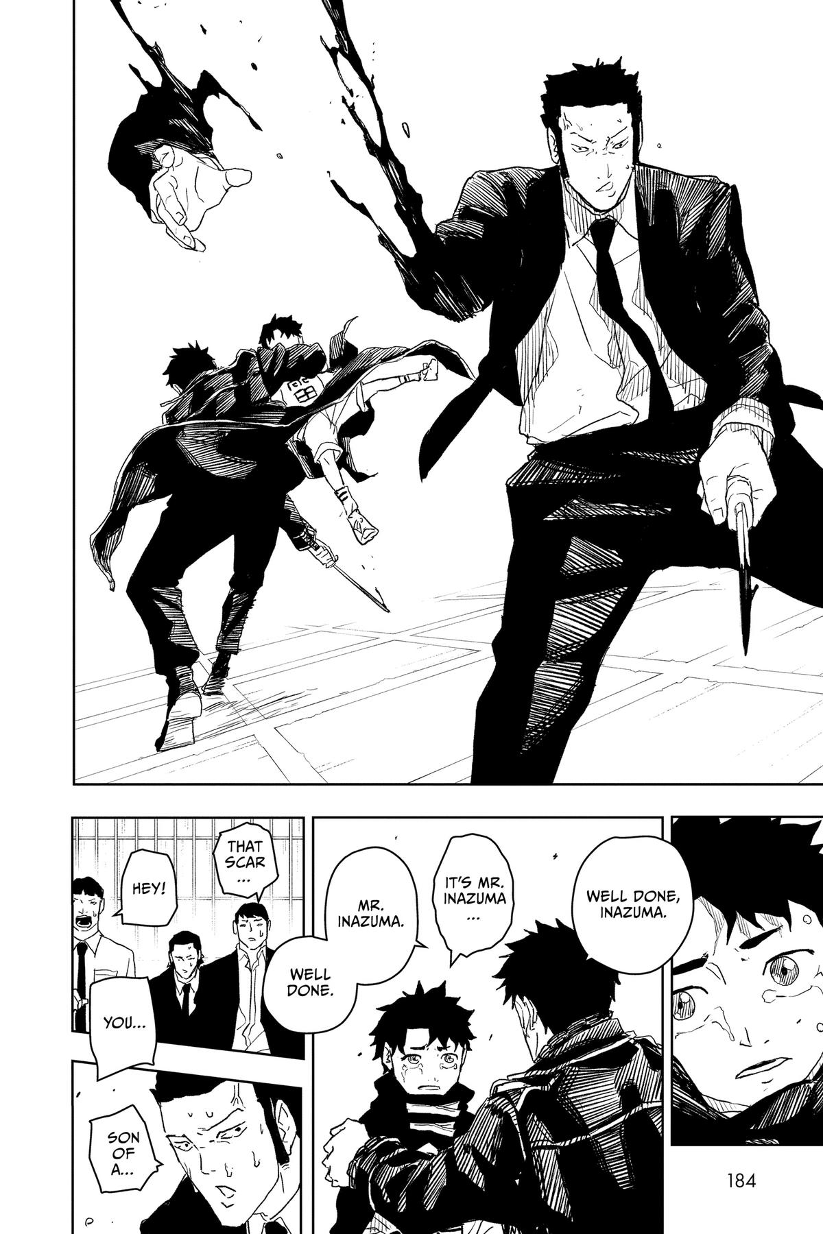 Kagurabachi Manga Chapter 27 page 14 - Mr. Inazuma scene