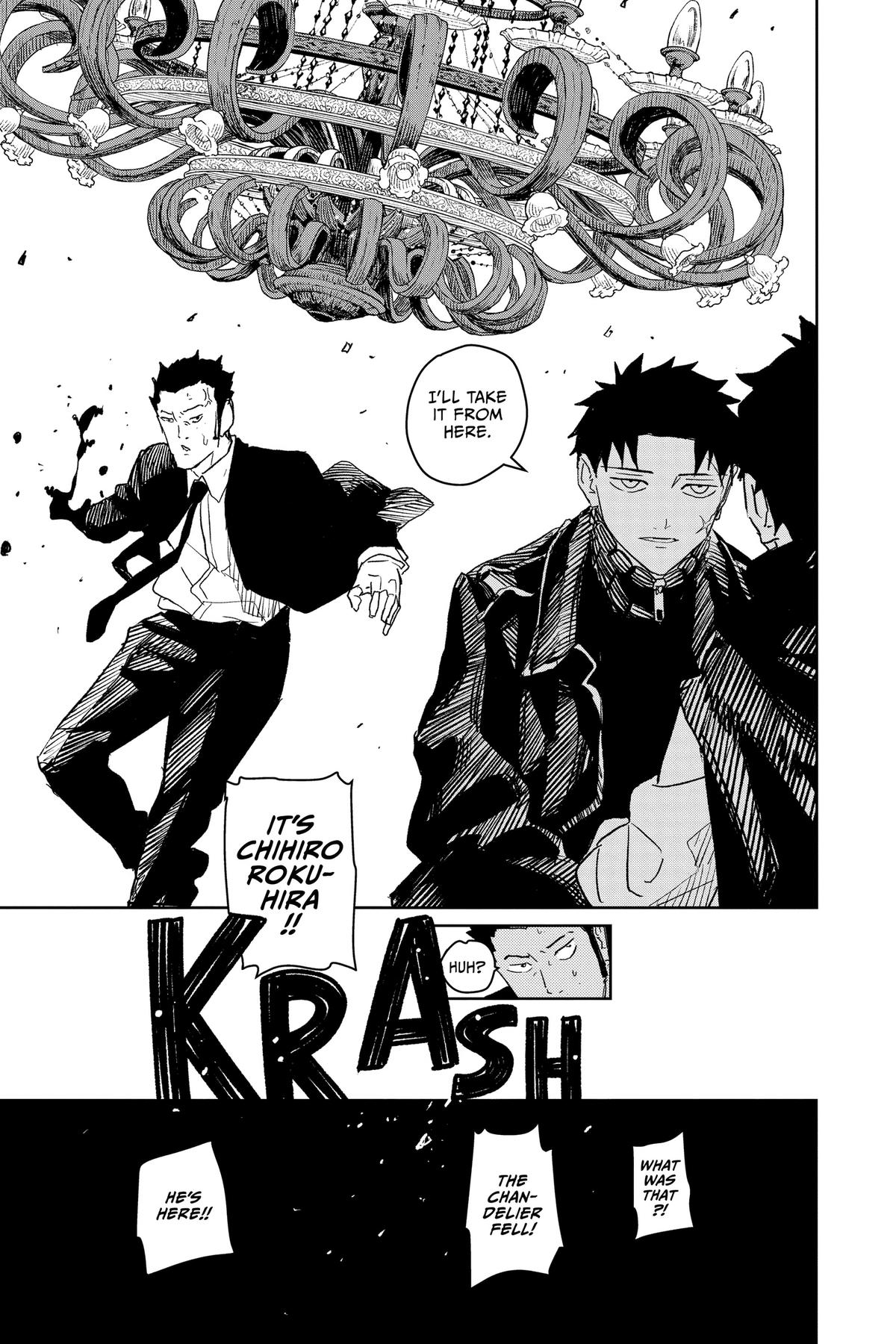 Kagurabachi Manga Chapter 27 page 15 - Mr. Inazuma scene