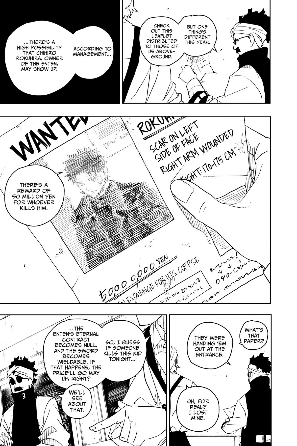 Kagurabachi Manga Chapter 27 page 3 - Mr. Inazuma scene