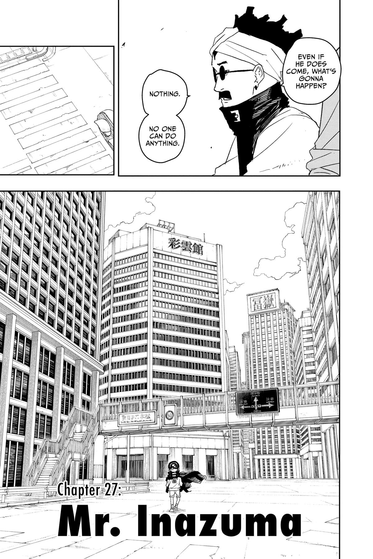 Kagurabachi Manga Chapter 27 page 5 - Mr. Inazuma scene