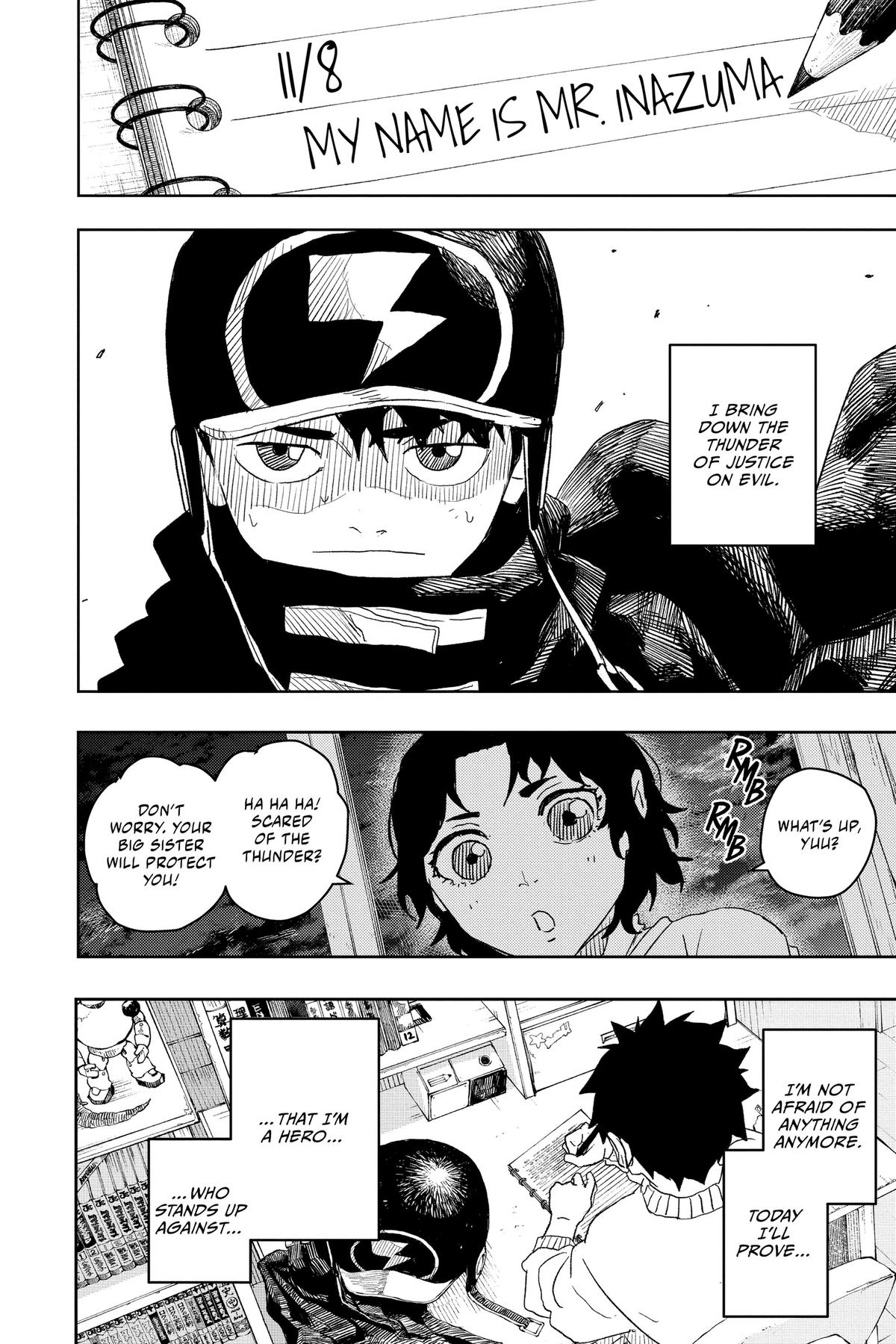 Kagurabachi Manga Chapter 27 page 6 - Mr. Inazuma scene