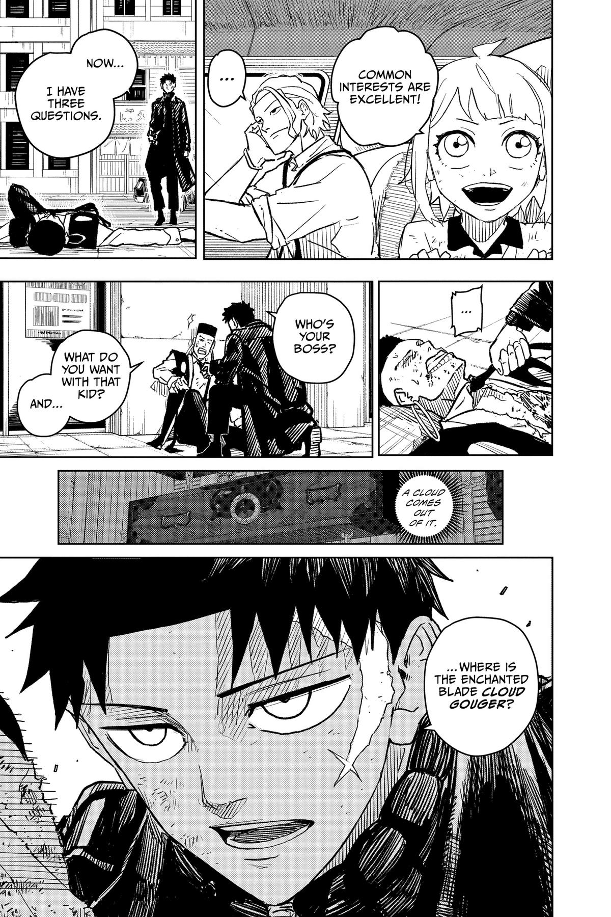 Kagurabachi Manga Chapter 4 page 18 - Sorcery and the Enchanted Blade scene