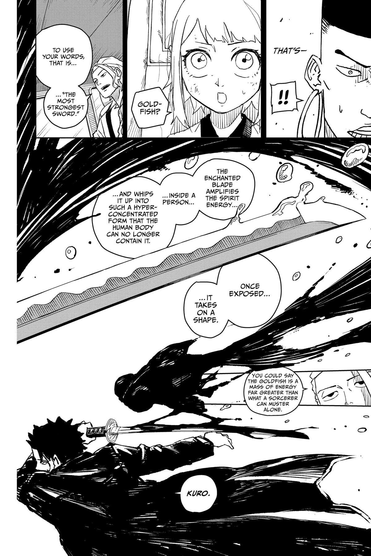 Kagurabachi Manga Chapter 4 page 6 - Sorcery and the Enchanted Blade scene