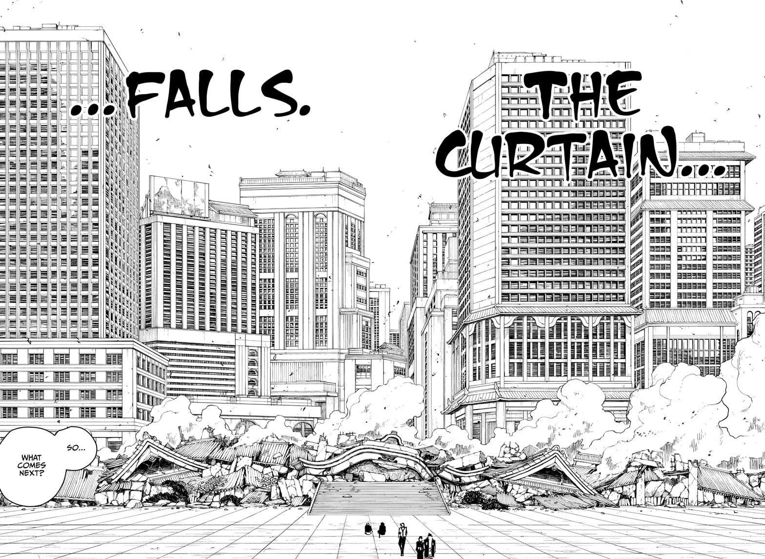 Kagurabachi Manga Chapter 44 page 16 - The Curtain Falls scene