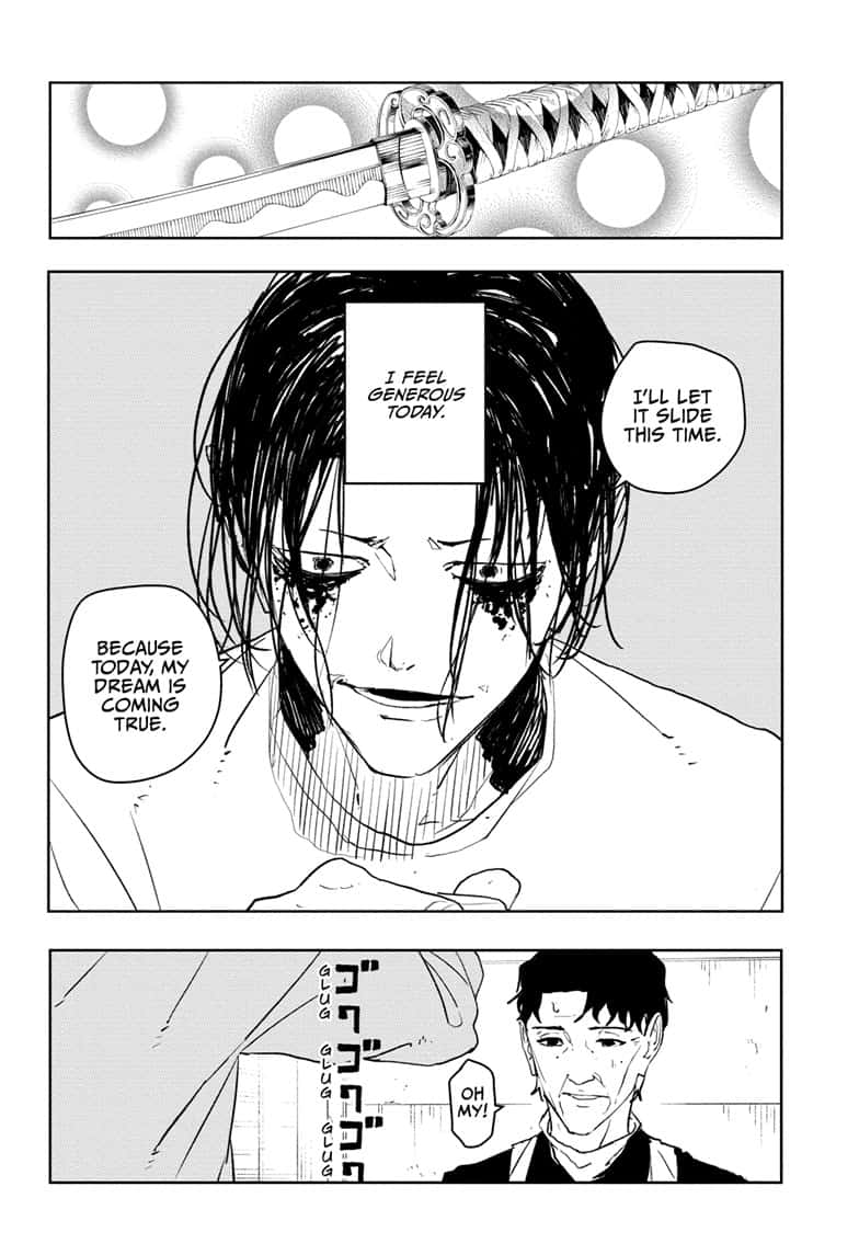 Kagurabachi Manga Chapter 58.5 page 10 - Genichi Sojo's Bathhouse Quest scene