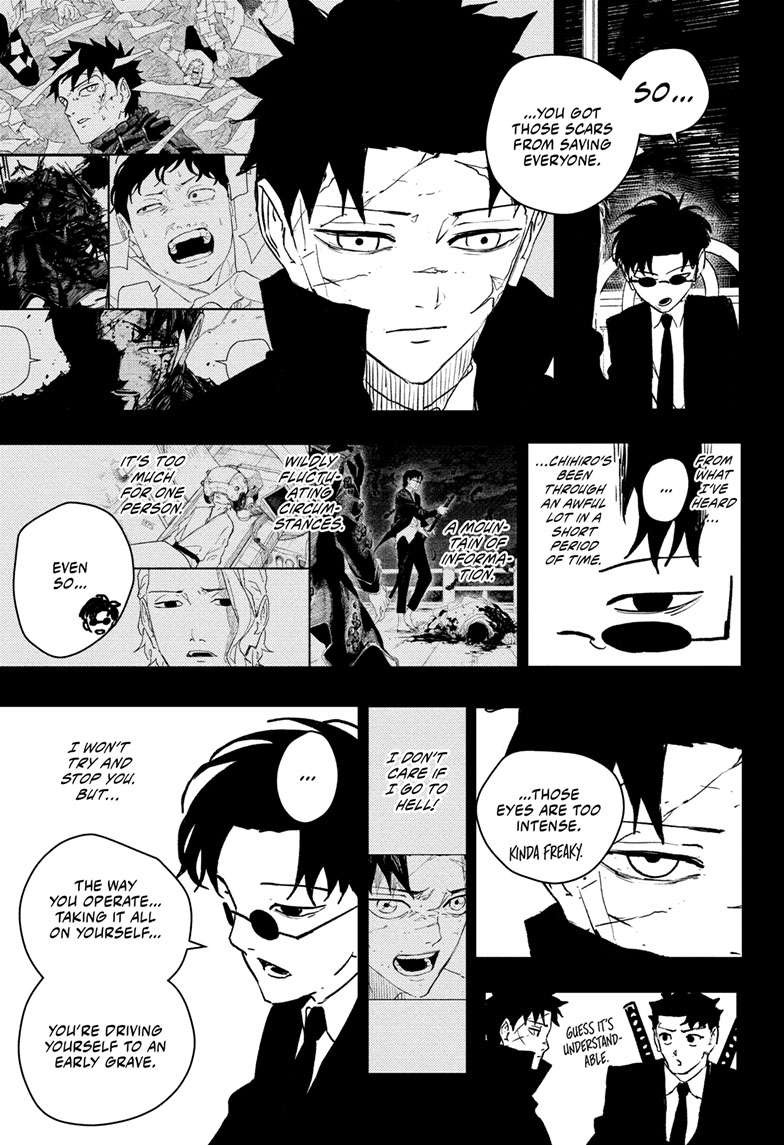 Kagurabachi Manga Chapter 63 page 16 - Car Chase scene