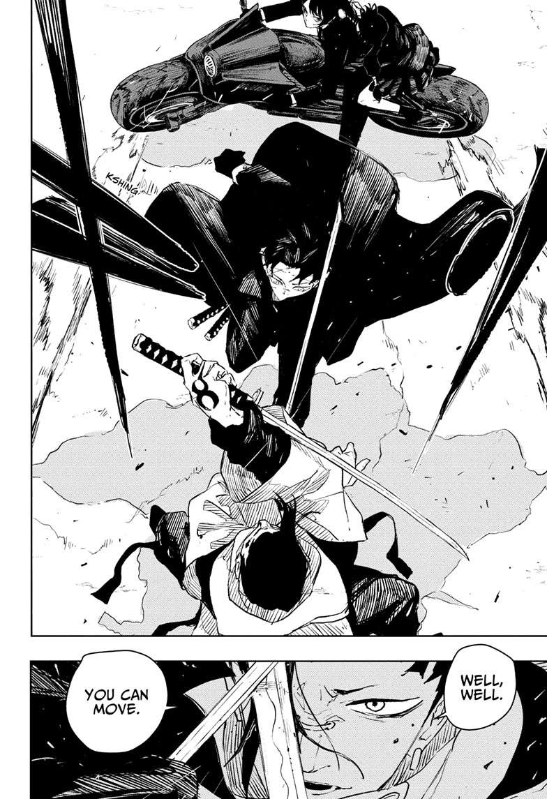 Kagurabachi Manga Chapter 63 page 20 - Car Chase scene