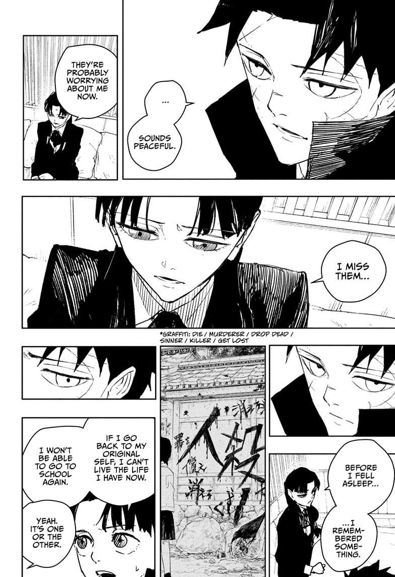 Kagurabachi Manga Chapter 67 page 10 - Kyoto Bloodshed Hotel scene