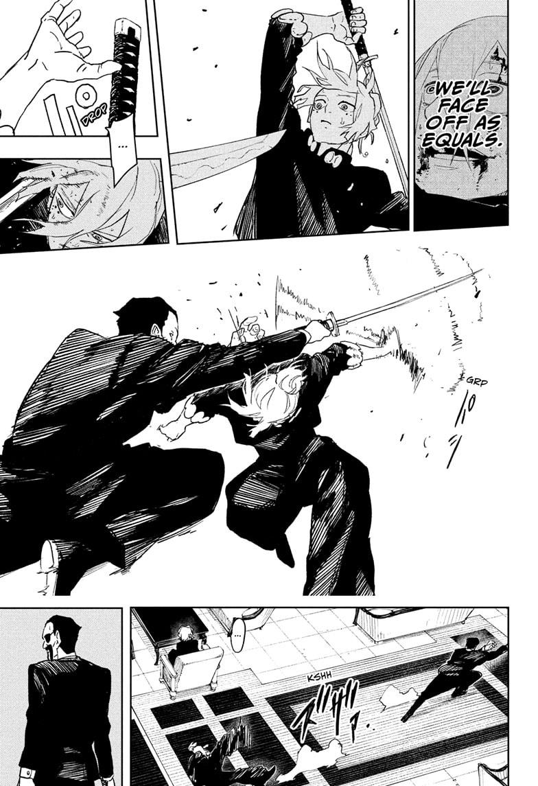 Kagurabachi Manga Chapter 67 page 5 - Kyoto Bloodshed Hotel scene