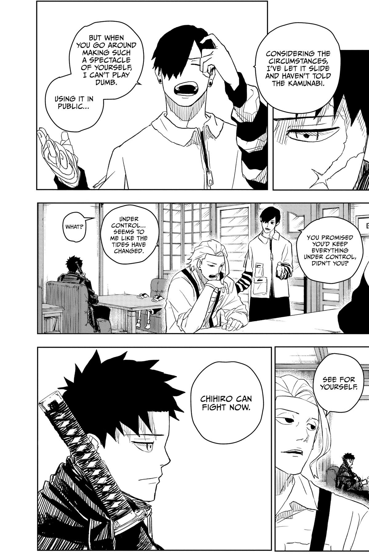 Kagurabachi Manga Chapter 7 page 11 - Smoke Signal scene