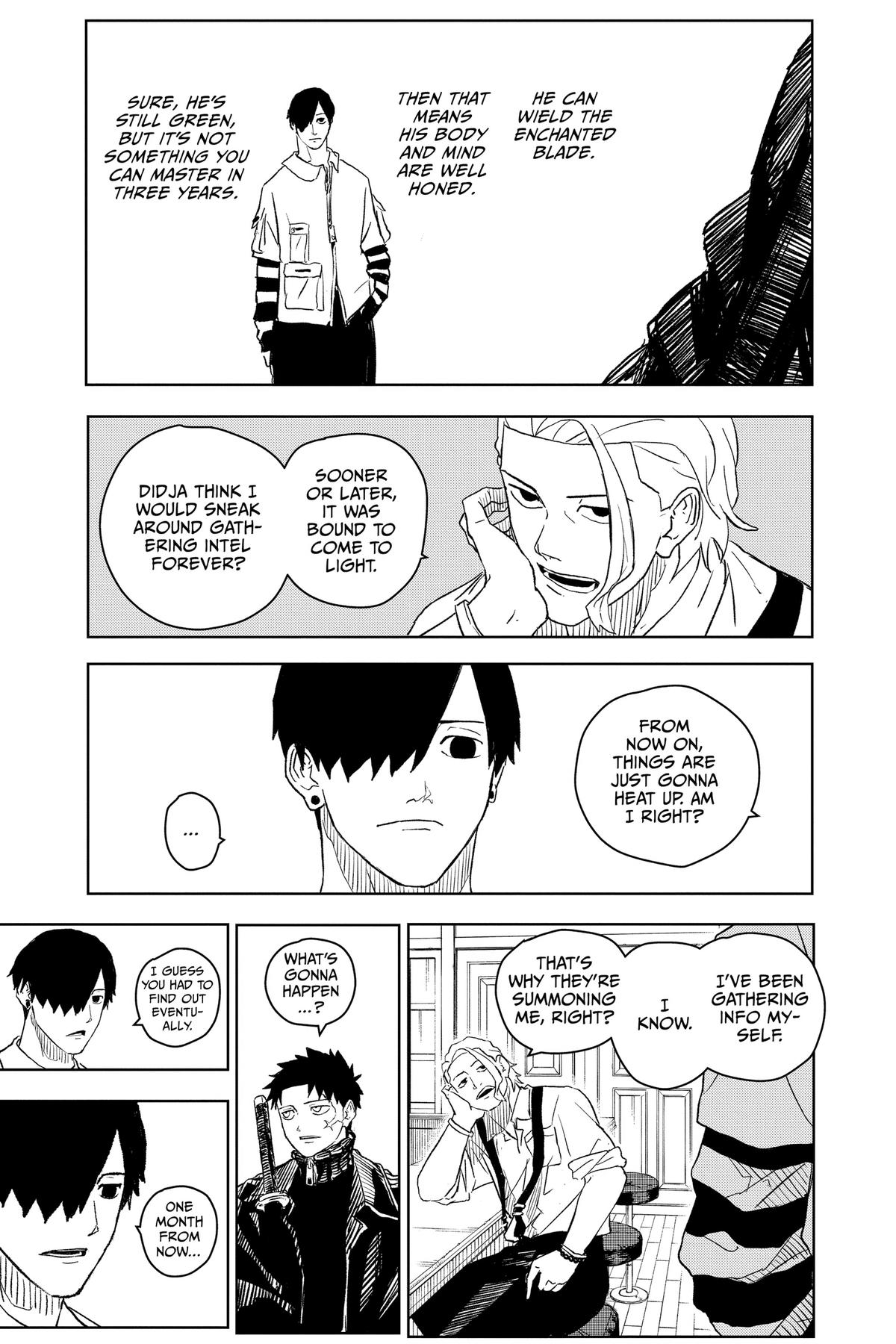 Kagurabachi Manga Chapter 7 page 12 - Smoke Signal scene