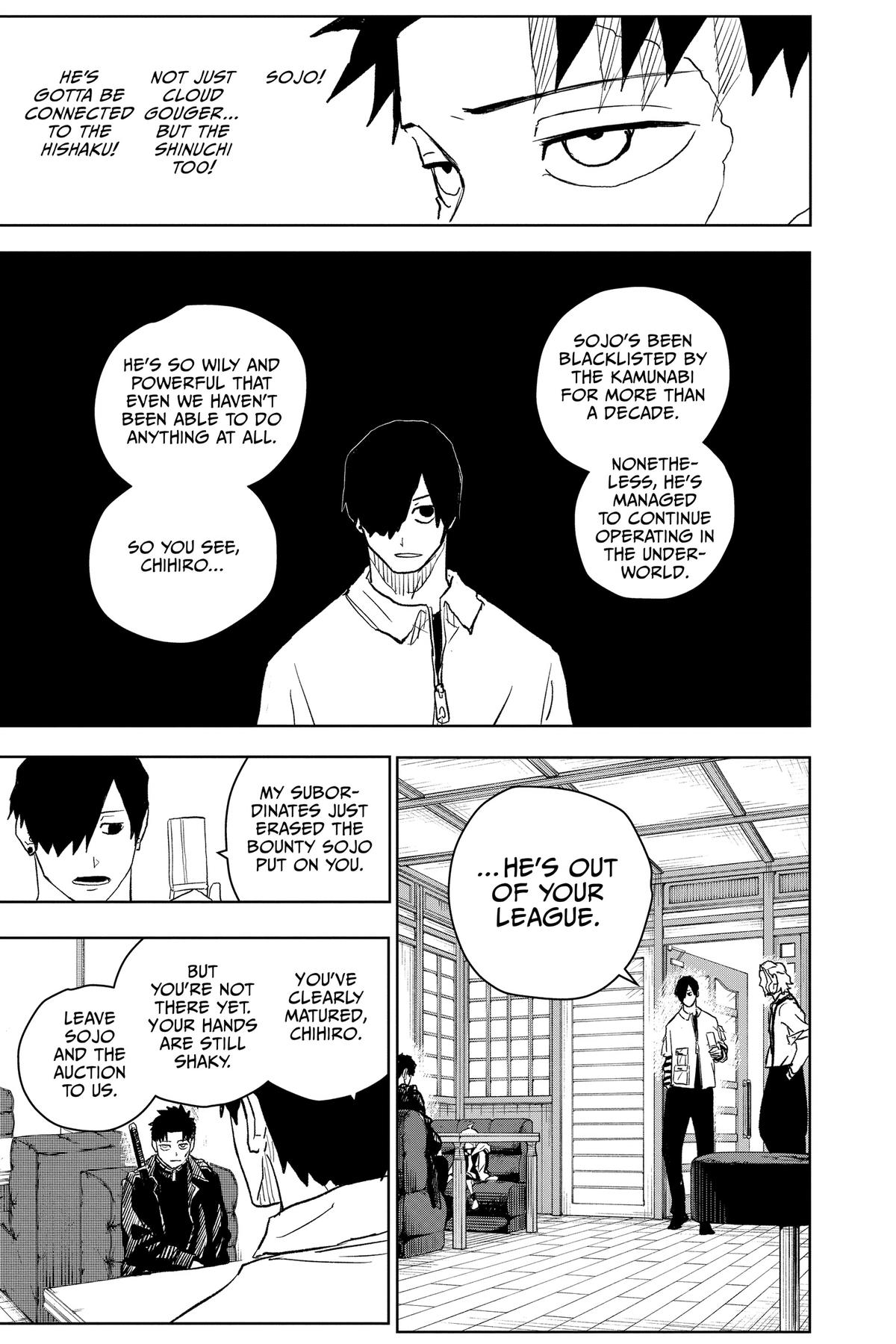 Kagurabachi Manga Chapter 7 page 15 - Smoke Signal scene