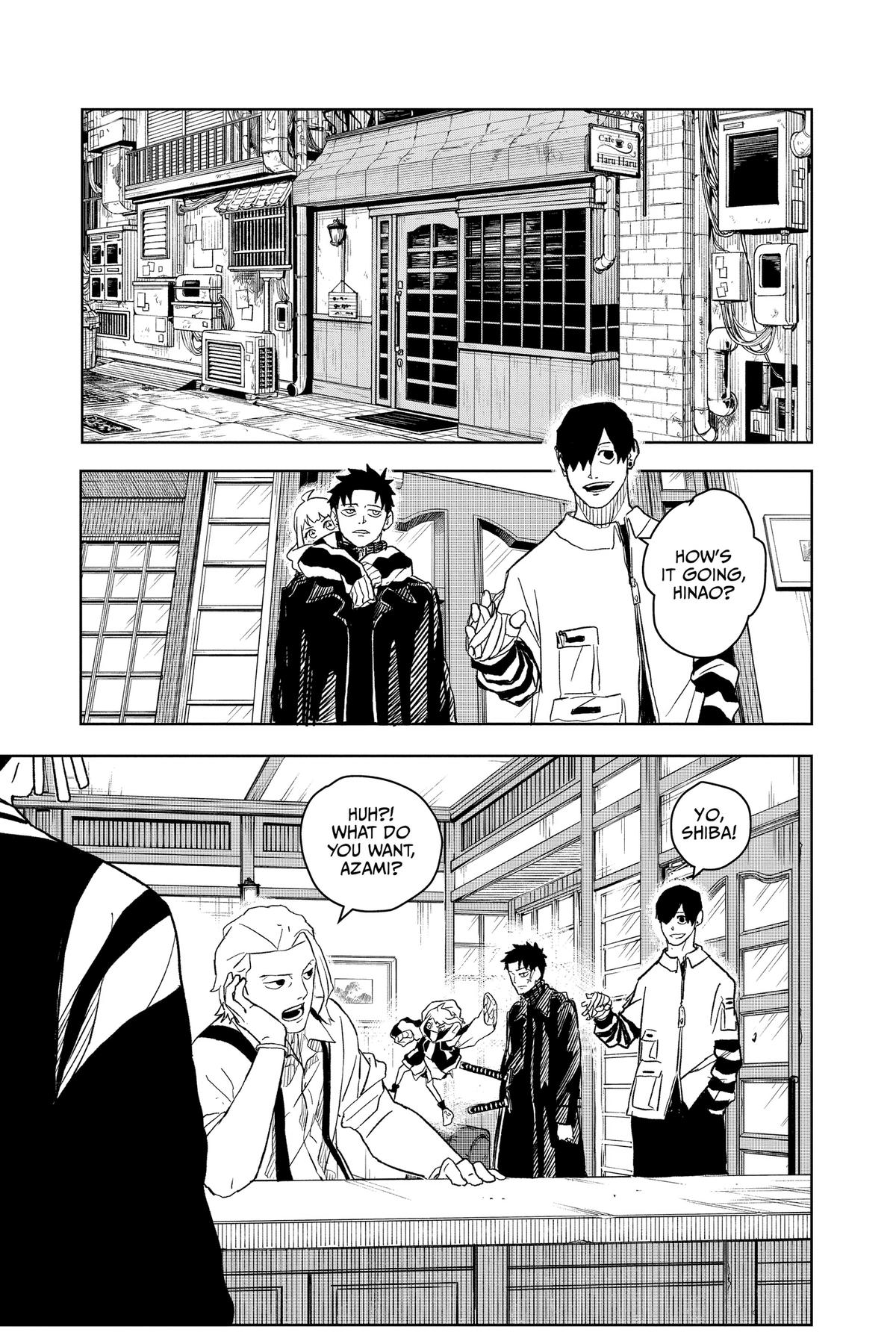 Kagurabachi Manga Chapter 7 page 8 - Smoke Signal scene