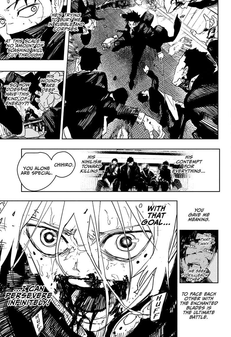 Kagurabachi Manga Chapter 77 page 12 - No Longer Relevant scene