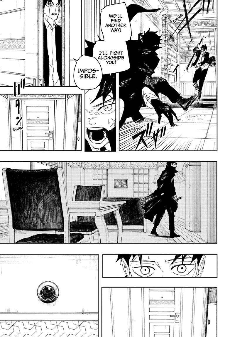 Kagurabachi Manga Chapter 82 page 14 - Enten Vs. Tobimune scene