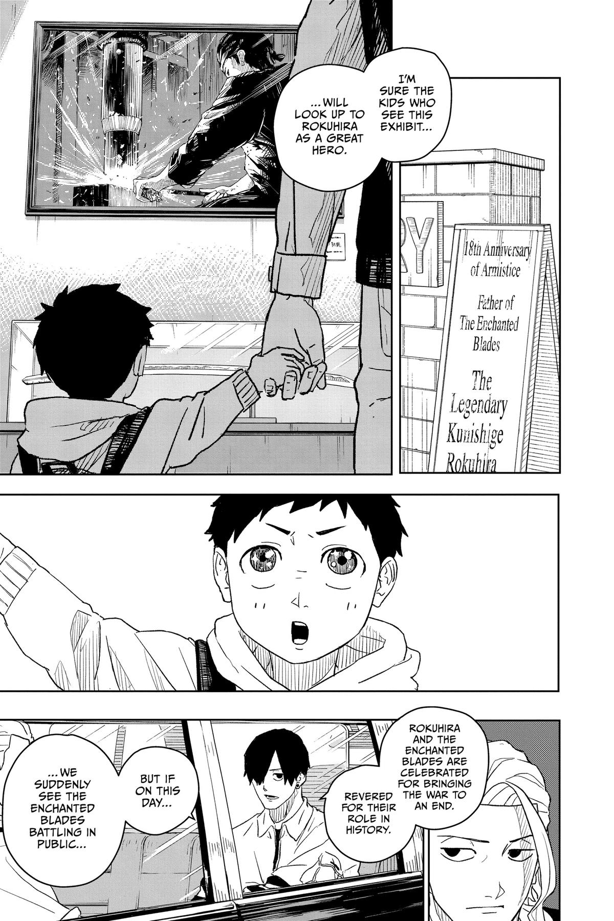 Kagurabachi Manga Chapter 9 page 10 - Enten vs. Cloud Gouger scene