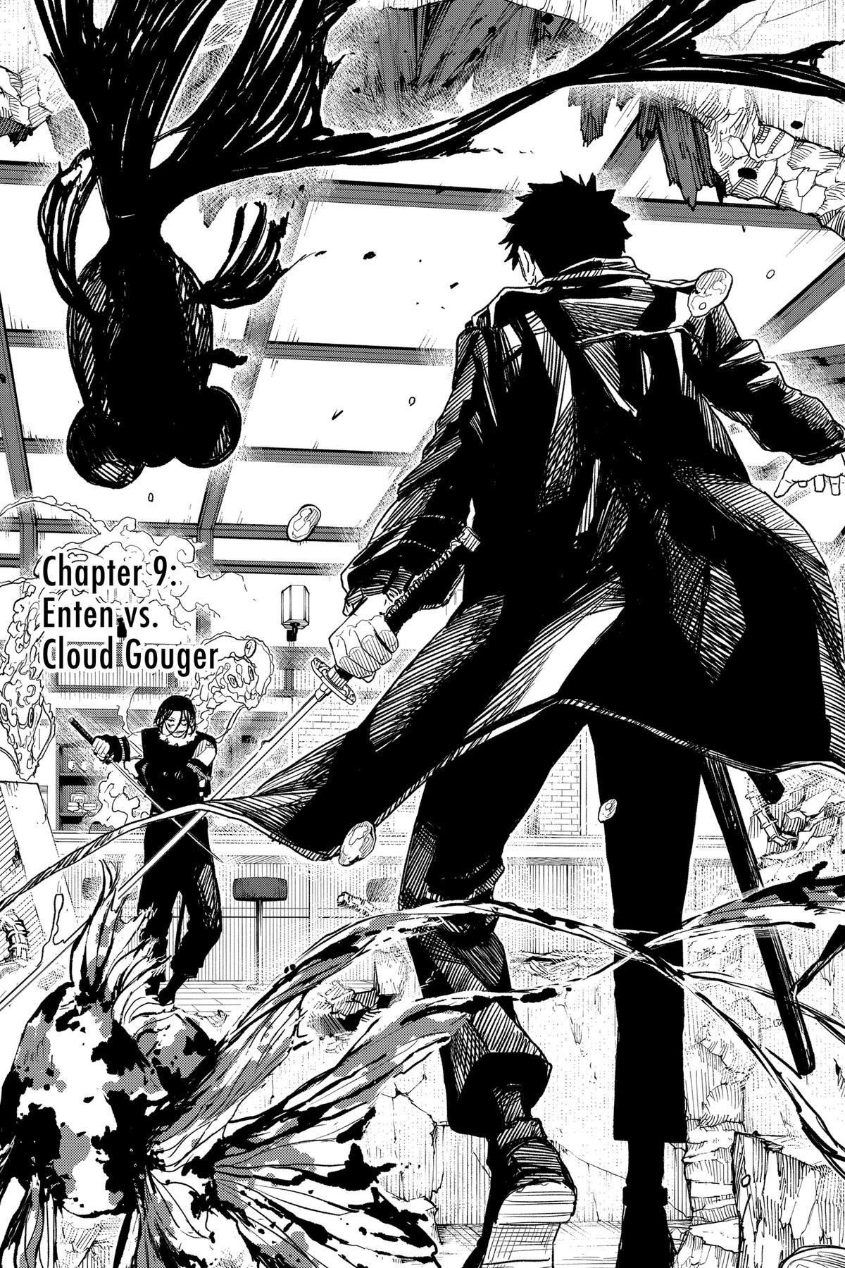 Kagurabachi Manga Chapter 9 page 11 - Enten vs. Cloud Gouger scene