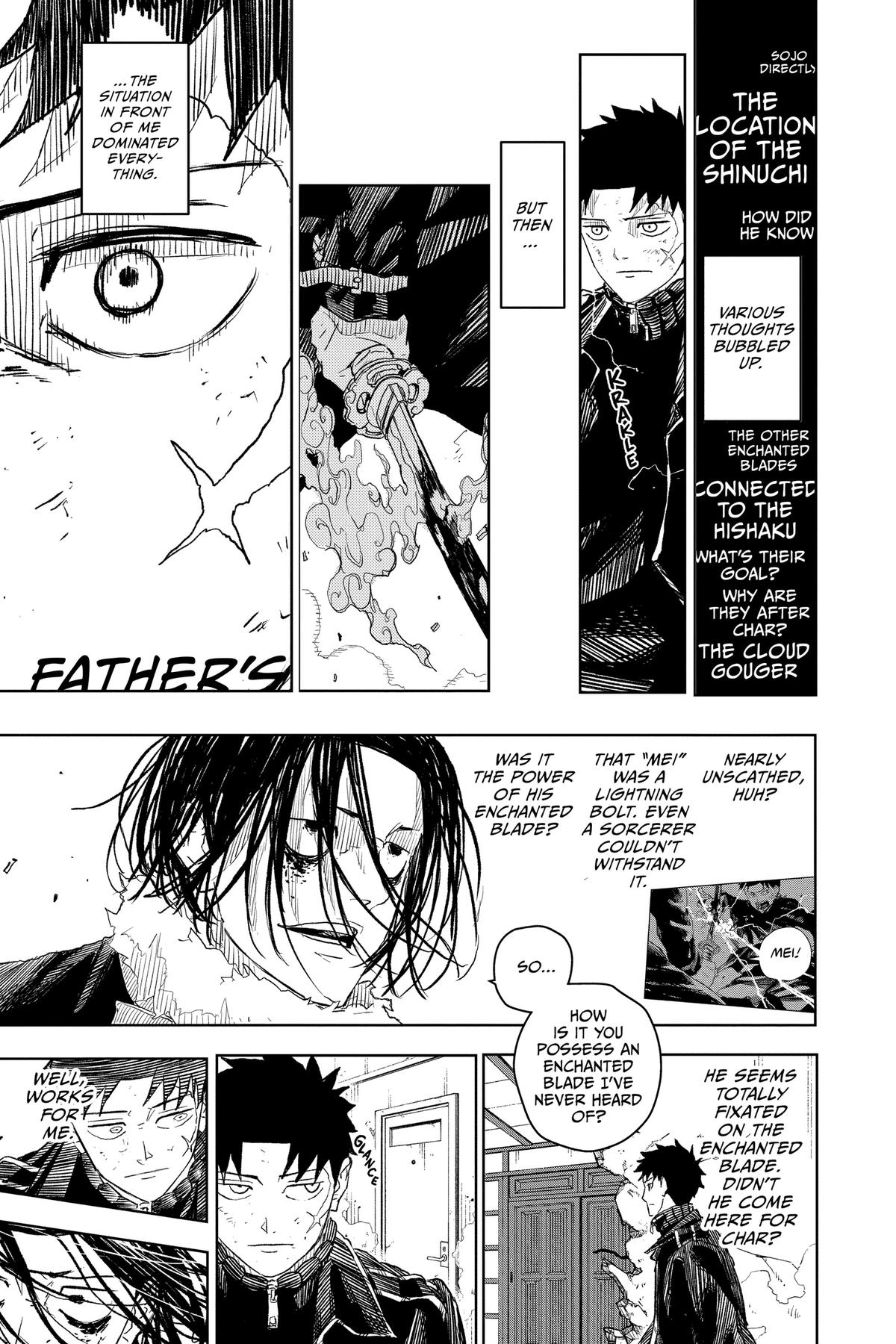 Kagurabachi Manga Chapter 9 page 12 - Enten vs. Cloud Gouger scene