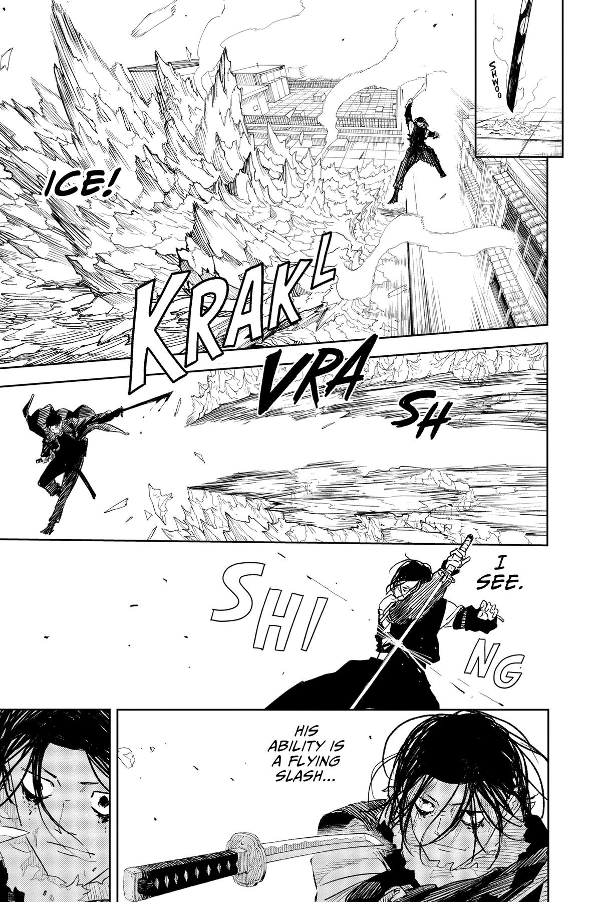 Kagurabachi Manga Chapter 9 page 14 - Enten vs. Cloud Gouger scene