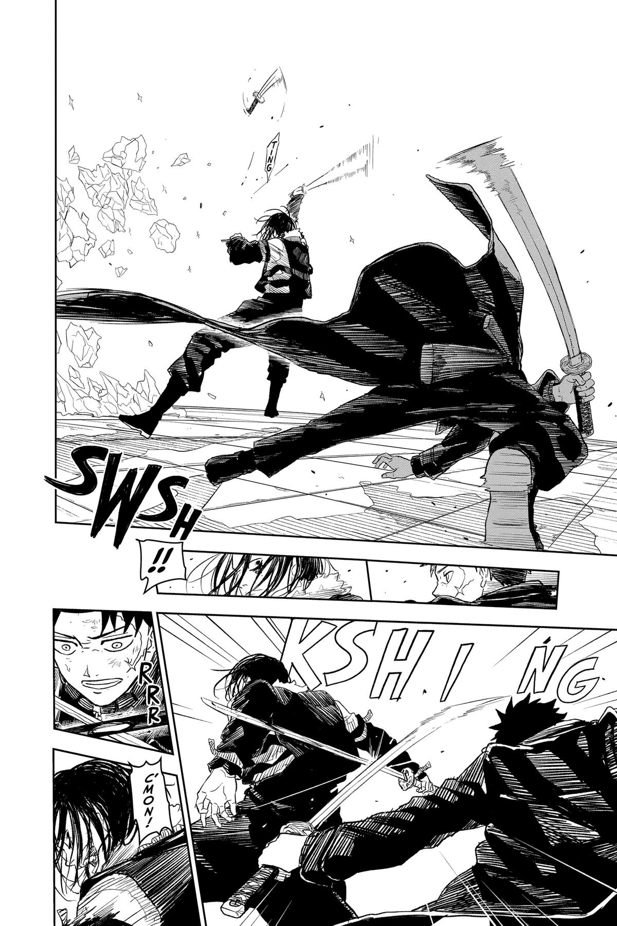 Kagurabachi Manga Chapter 9 page 15 - Enten vs. Cloud Gouger scene