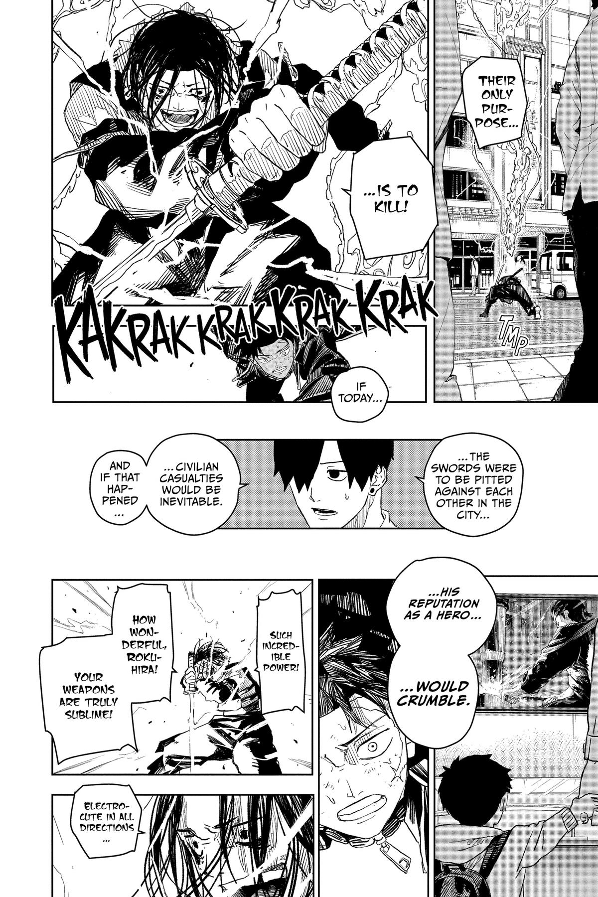 Kagurabachi Manga Chapter 9 page 21 - Enten vs. Cloud Gouger scene