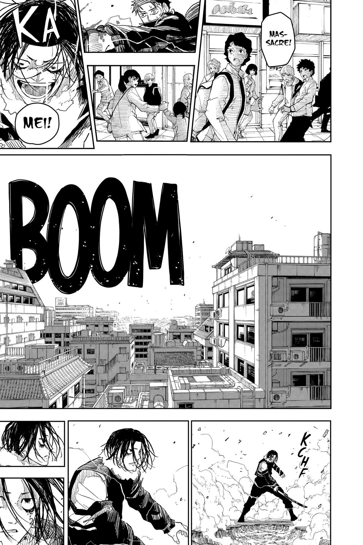 Kagurabachi Manga Chapter 9 page 22 - Enten vs. Cloud Gouger scene